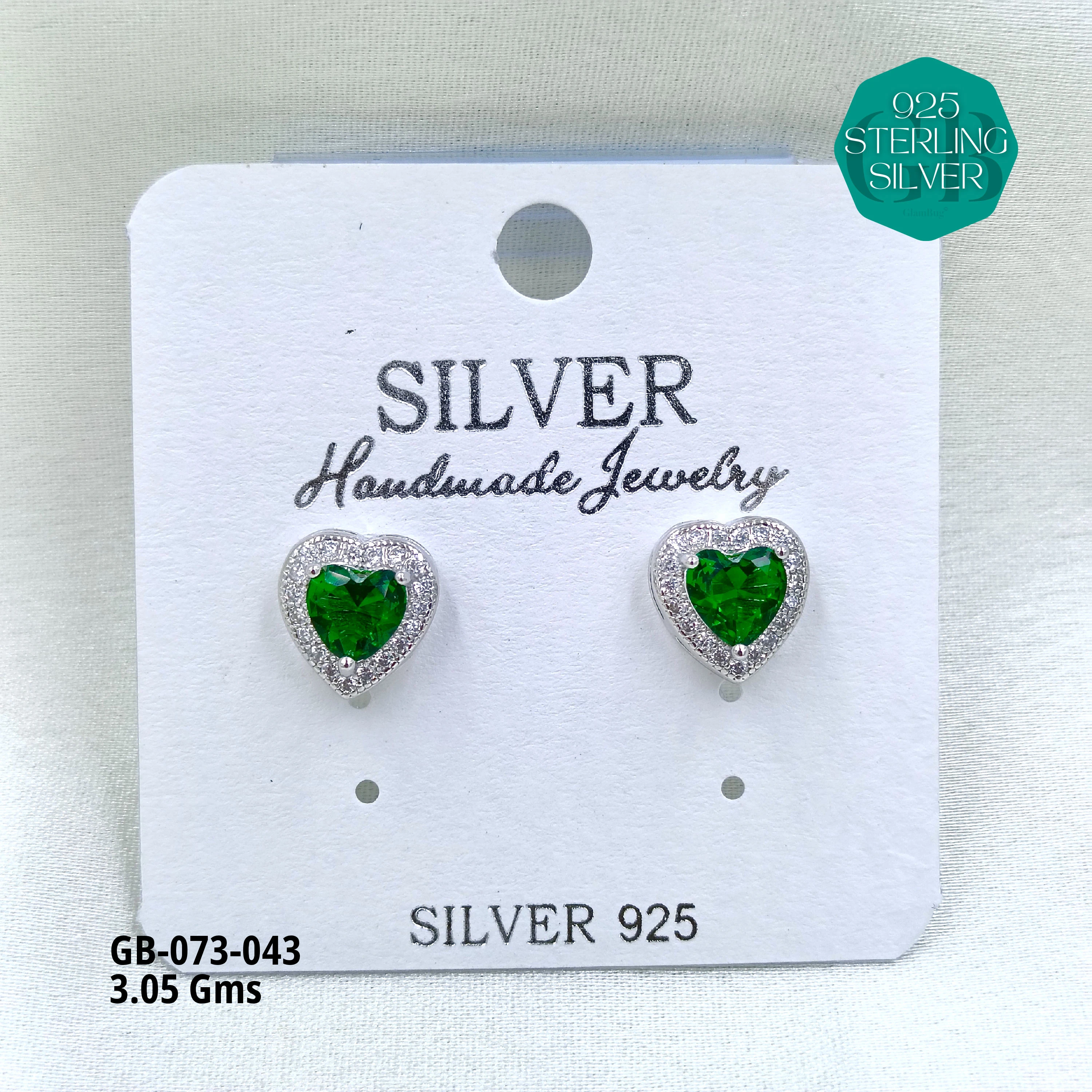 SOUTH SCREW COLOUR SOLITAIRE - Premium 925 Silver Jewellery - SKU: GB-073-043 - Hyderabad Silver Importers