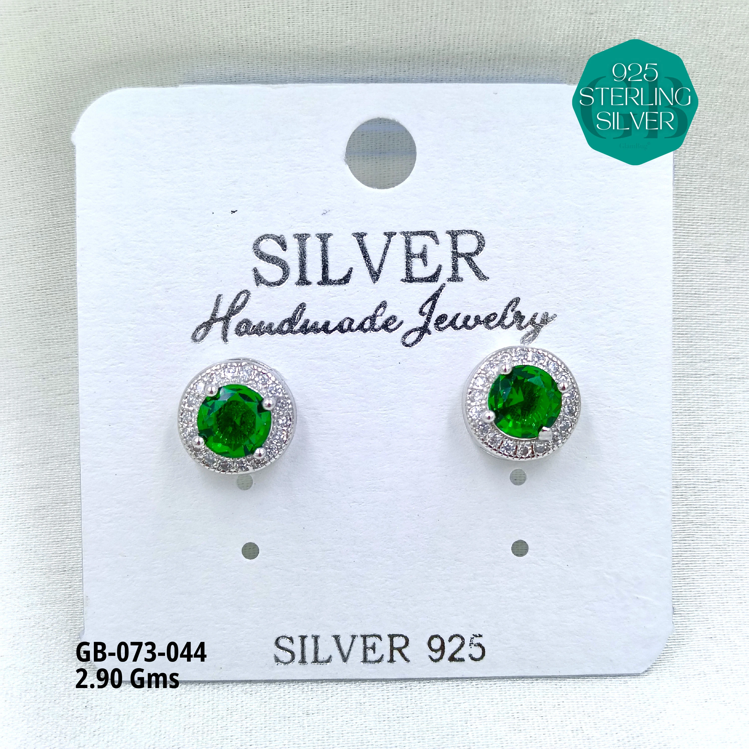 SOUTH SCREW COLOUR SOLITAIRE - Premium 925 Silver Jewellery - SKU: GB-073-044 - Hyderabad Silver Importers
