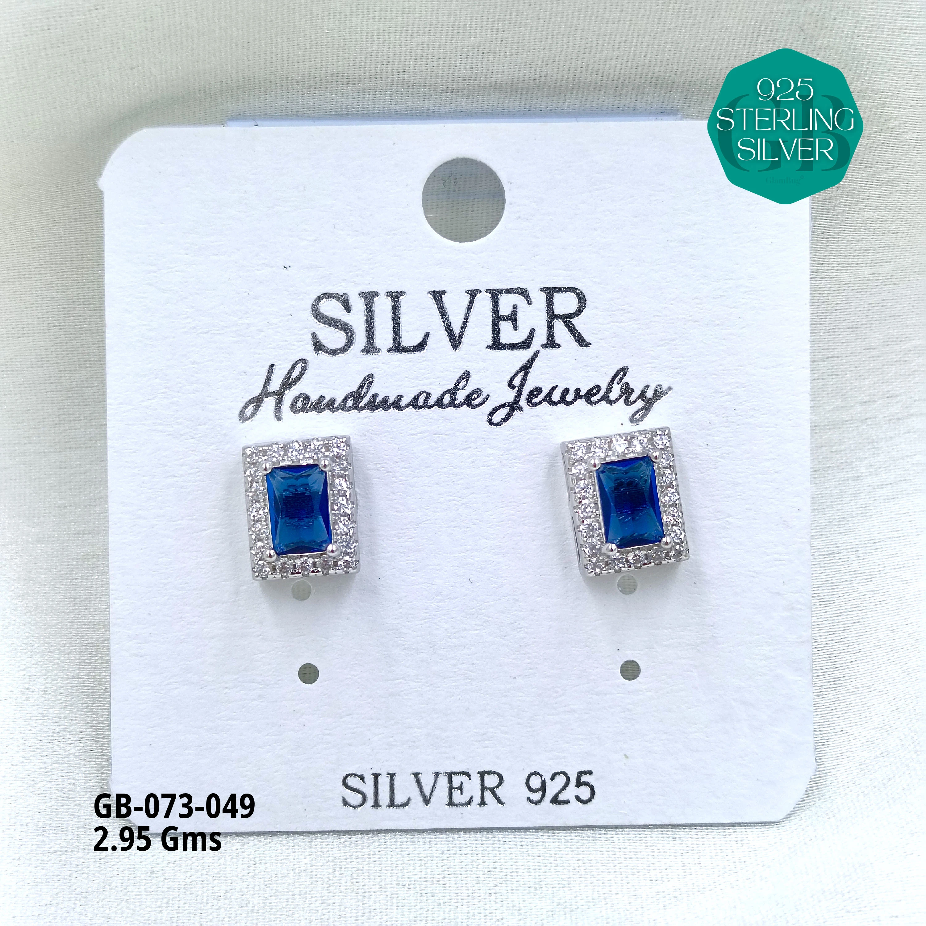 SOUTH SCREW COLOUR SOLITAIRE - Premium 925 Silver Jewellery - SKU: GB-073-049 - Hyderabad Silver Importers