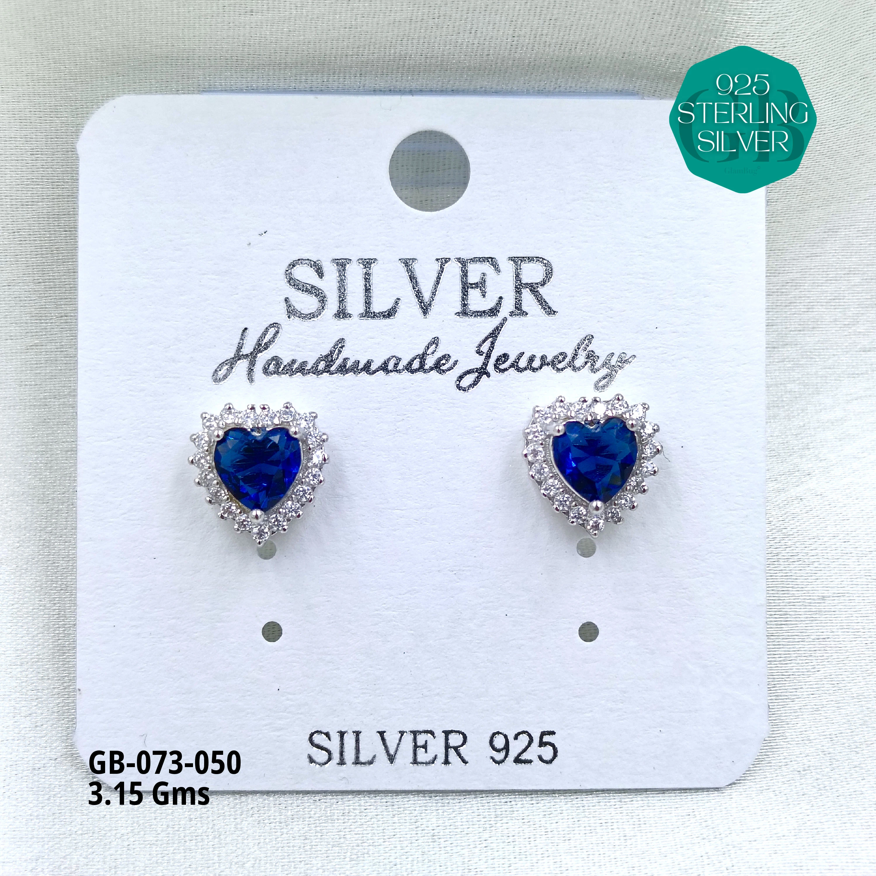 SOUTH SCREW COLOUR SOLITAIRE - Premium 925 Silver Jewellery - SKU: GB-073-050 - Hyderabad Silver Importers