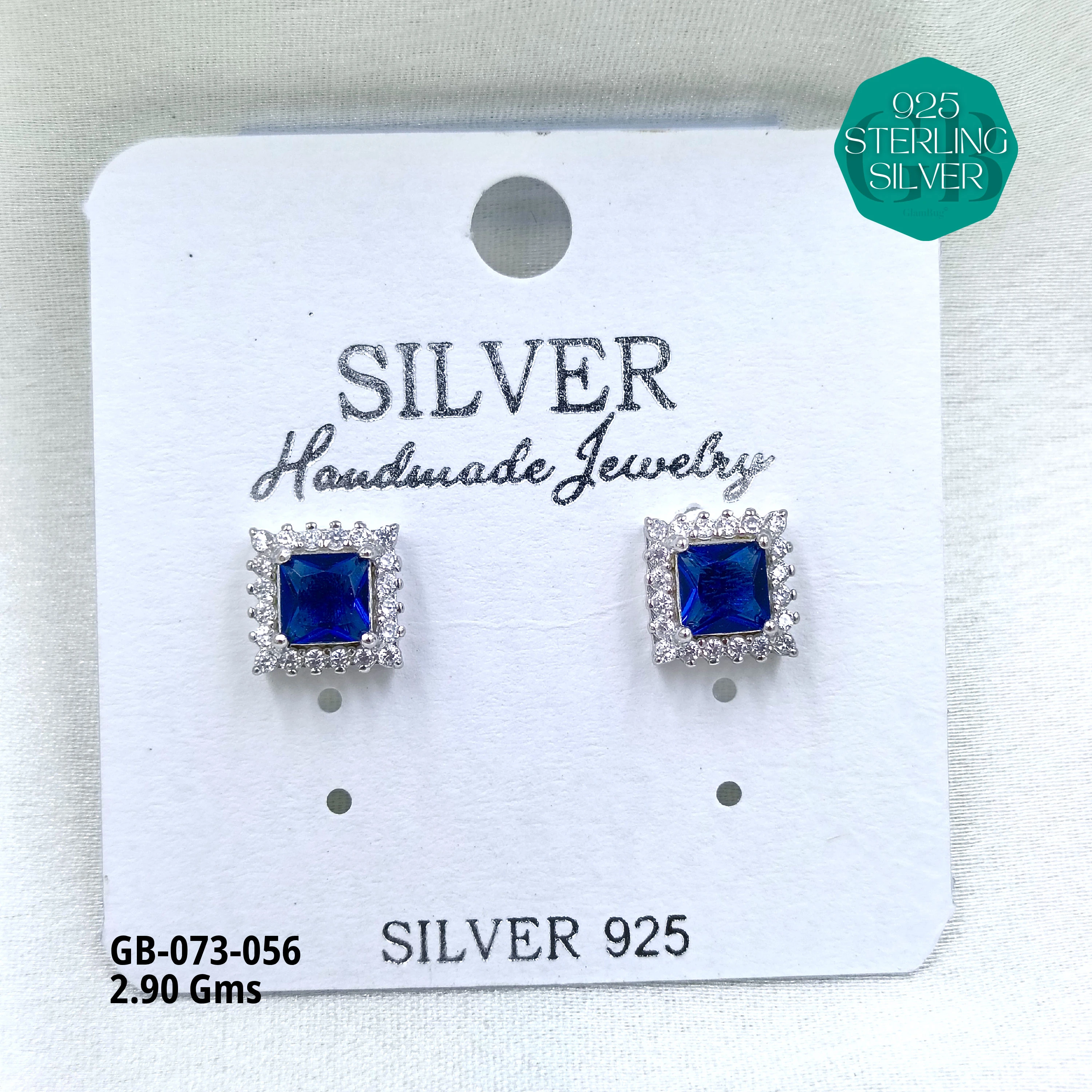 SOUTH SCREW COLOUR SOLITAIRE - Premium 925 Silver Jewellery - SKU: GB-073-056 - Hyderabad Silver Importers
