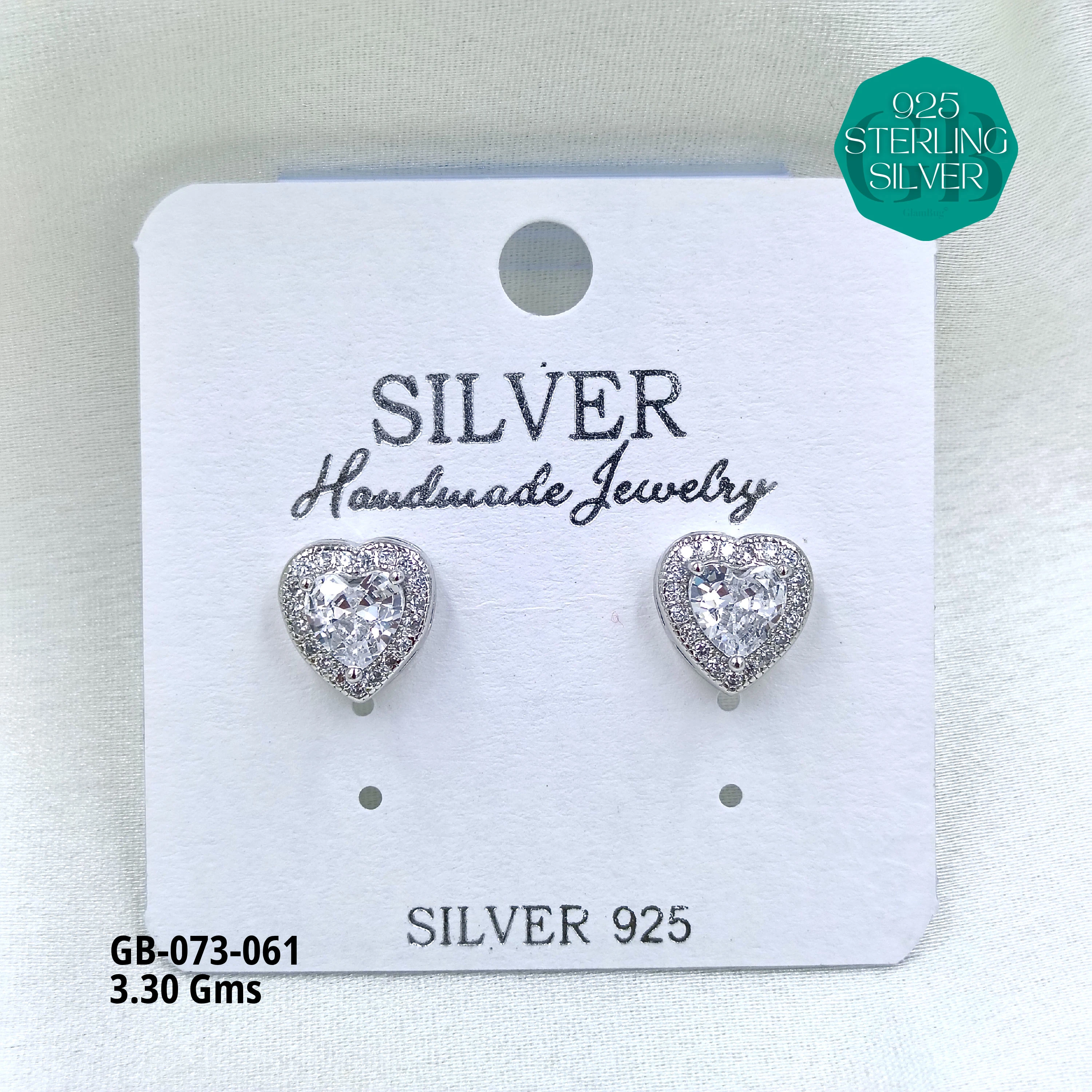 SOUTH SCREW COLOUR SOLITAIRE - Premium 925 Silver Jewellery - SKU: GB-073-061 - Hyderabad Silver Importers
