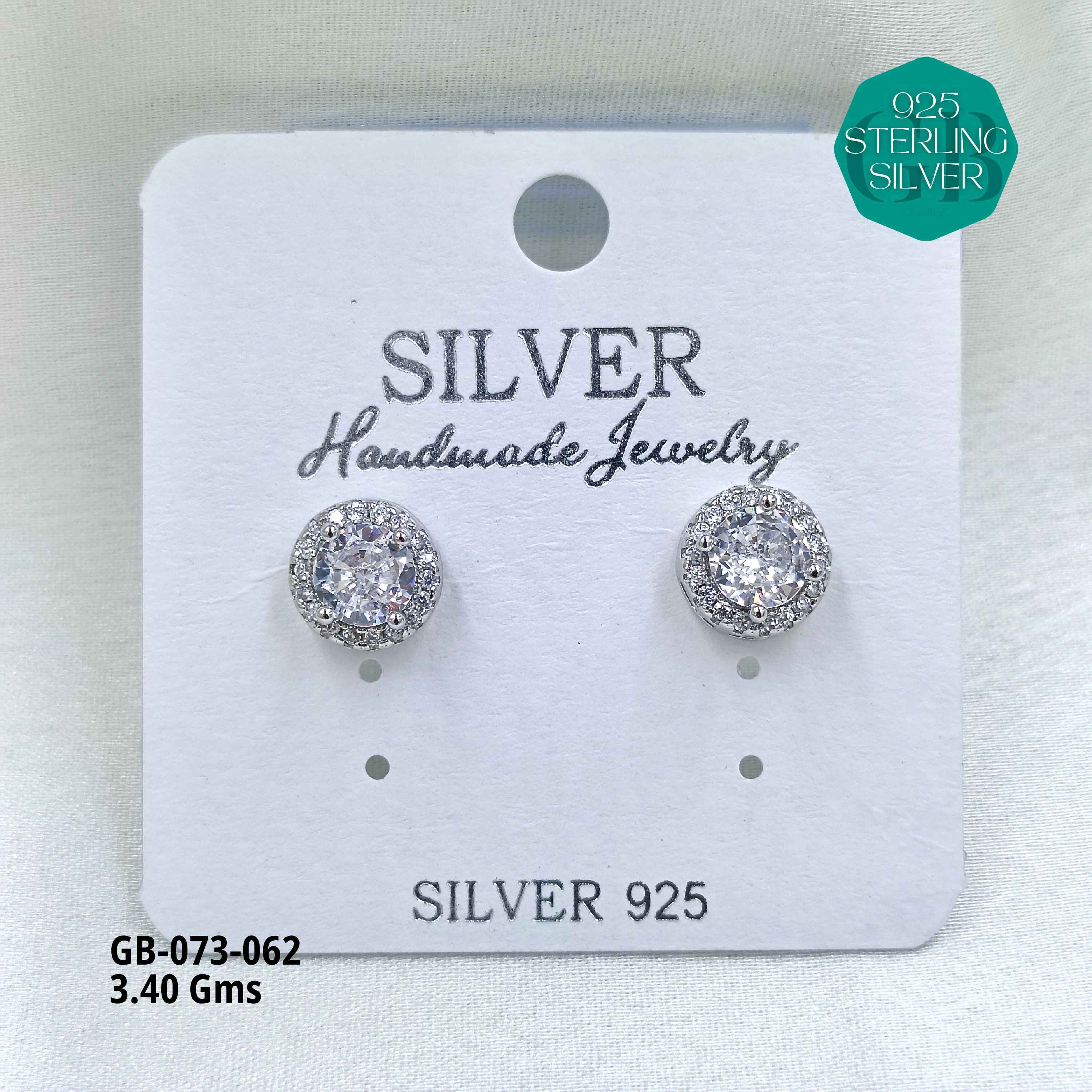 SOUTH SCREW COLOUR SOLITAIRE - Premium 925 Silver Jewellery - SKU: GB-073-062 - Hyderabad Silver Importers