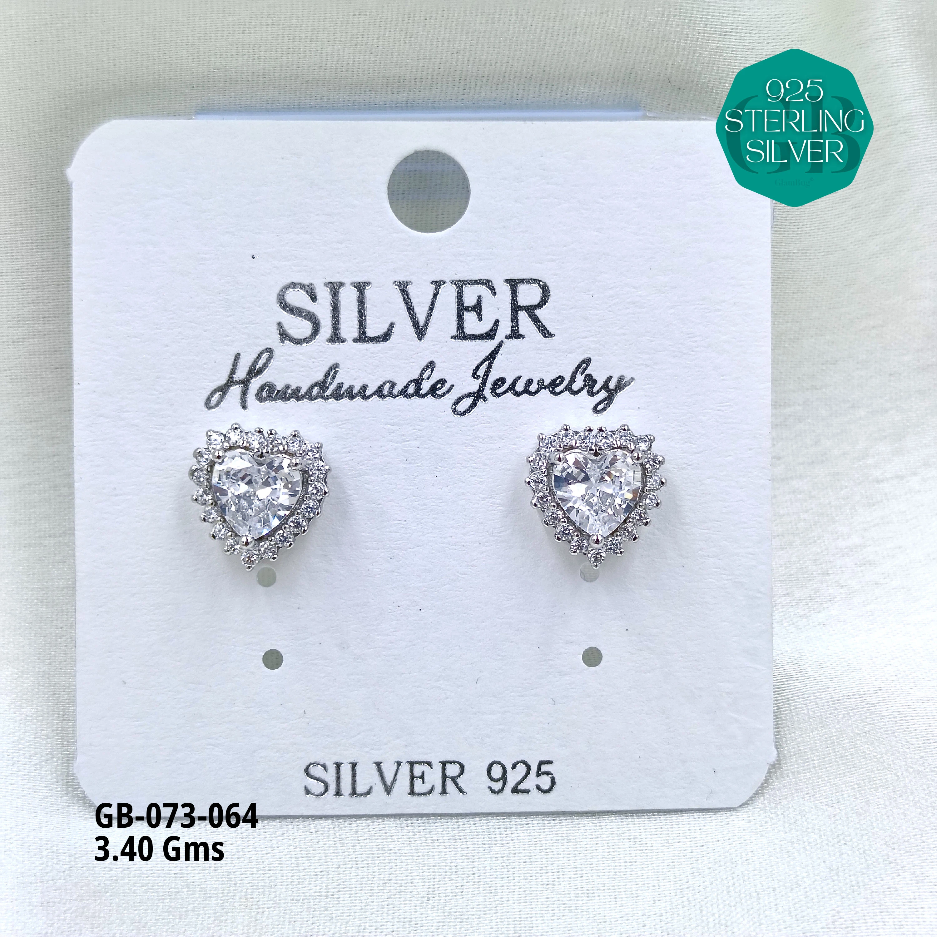 SOUTH SCREW COLOUR SOLITAIRE - Premium 925 Silver Jewellery - SKU: GB-073-064 - Hyderabad Silver Importers