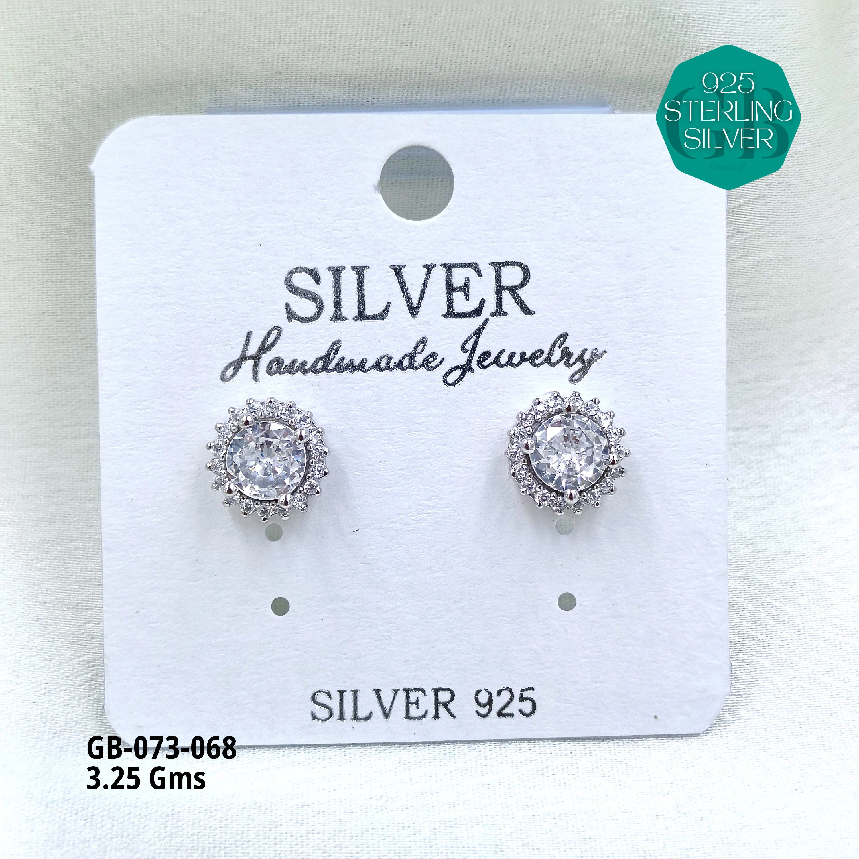 SOUTH SCREW COLOUR SOLITAIRE - Premium 925 Silver Jewellery - SKU: GB-073-068 - Hyderabad Silver Importers