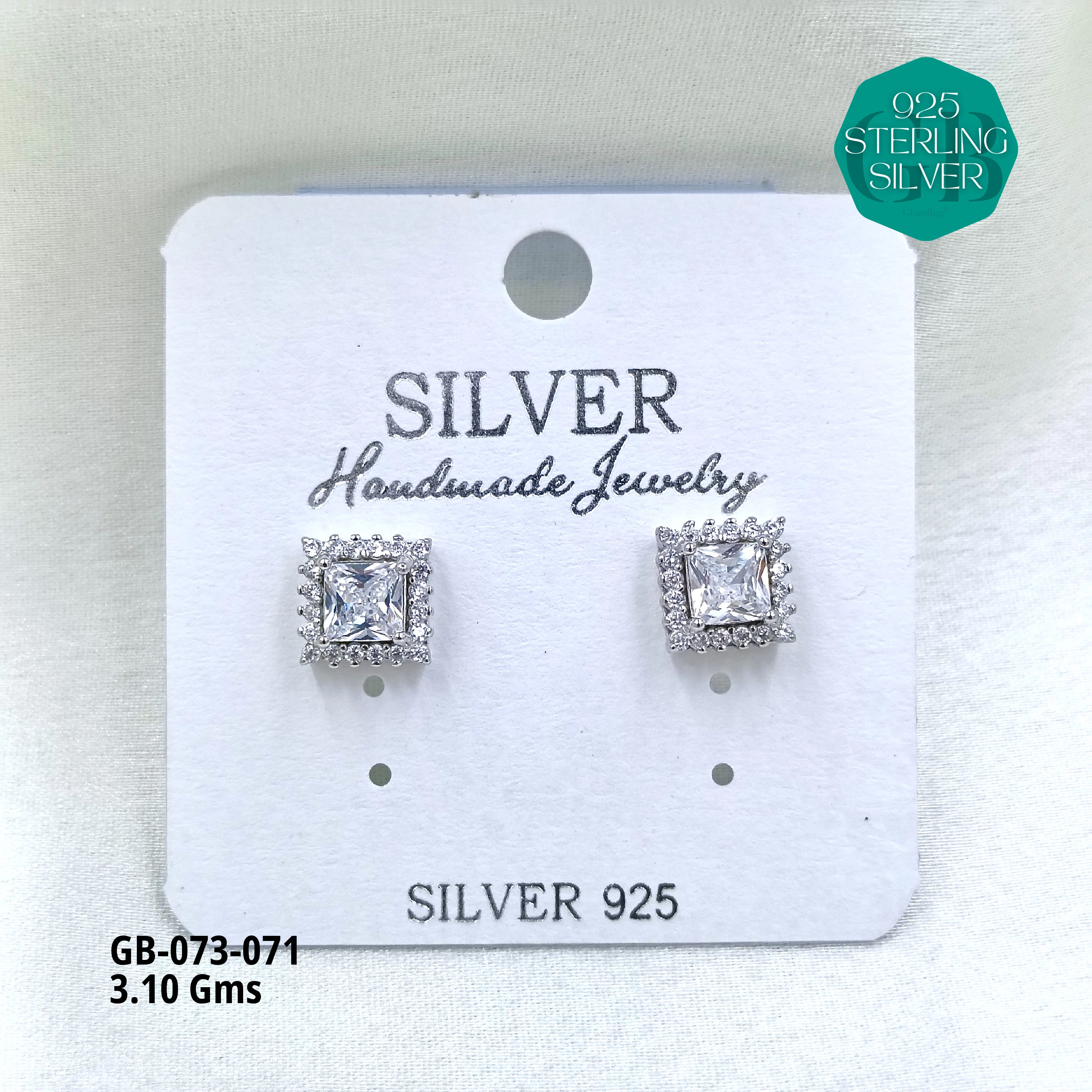 SOUTH SCREW COLOUR SOLITAIRE - Premium 925 Silver Jewellery - SKU: GB-073-071 - Hyderabad Silver Importers