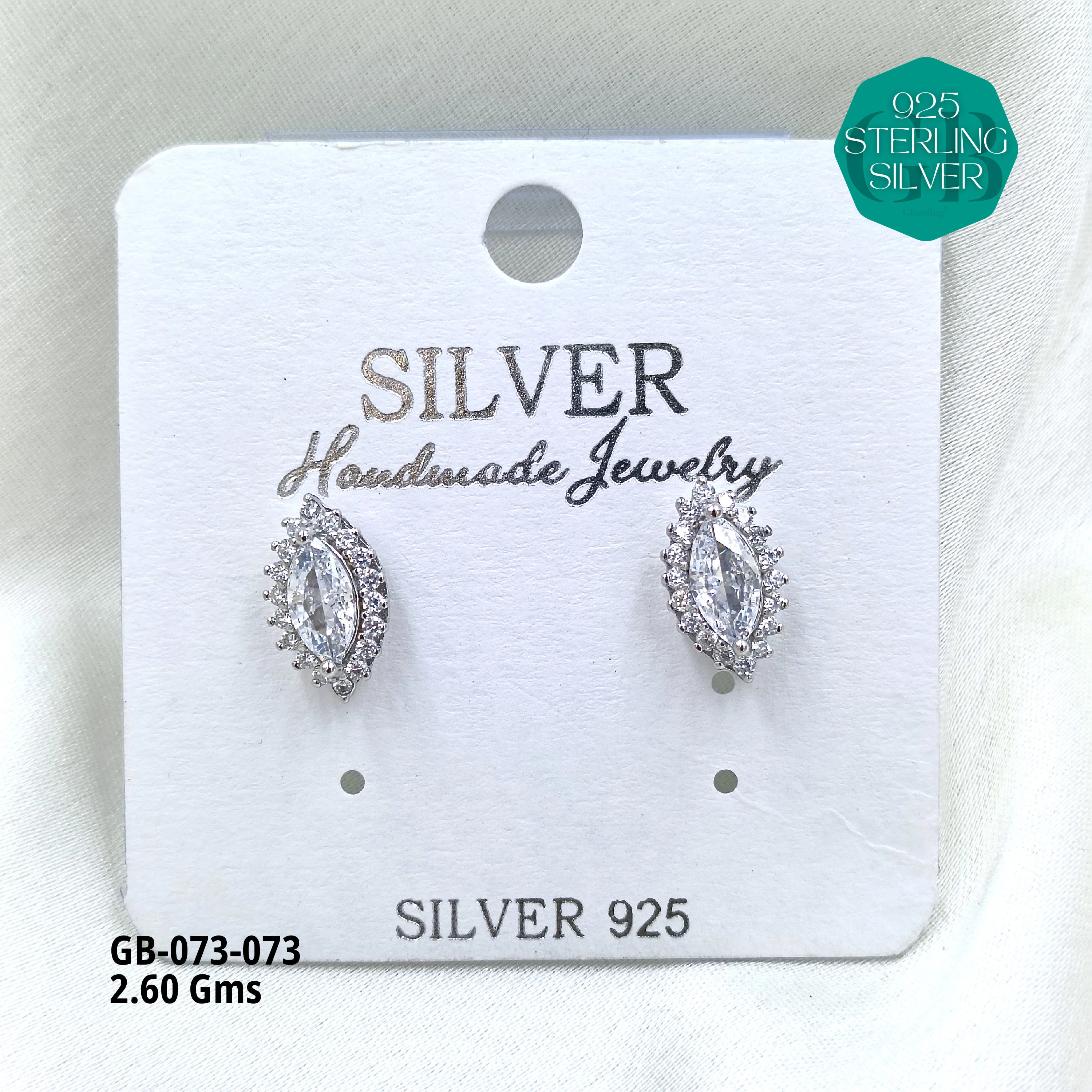 SOUTH SCREW COLOUR SOLITAIRE - Premium 925 Silver Jewellery - SKU: GB-073-073 - Hyderabad Silver Importers