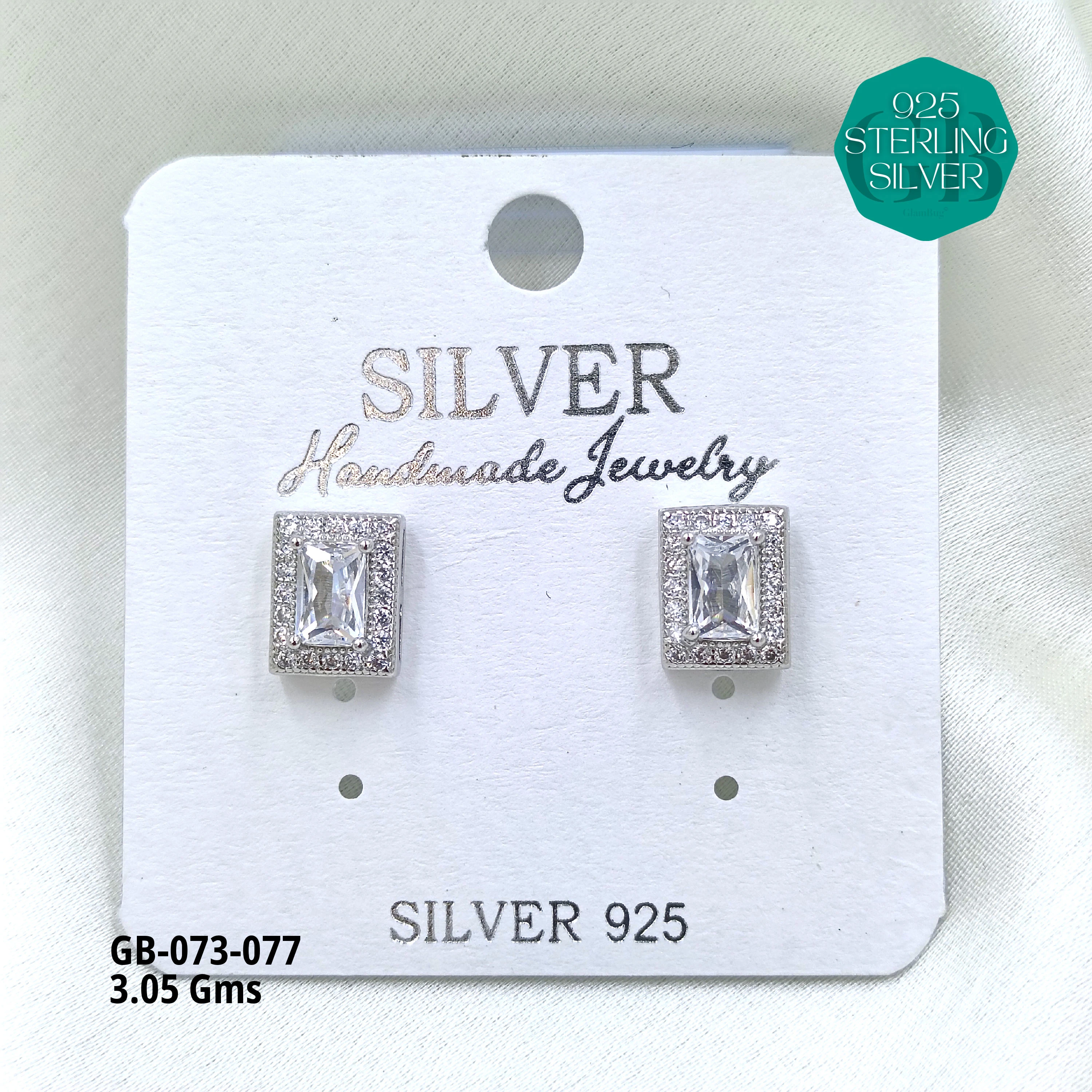 SOUTH SCREW COLOUR SOLITAIRE - Premium 925 Silver Jewellery - SKU: GB-073-077 - Hyderabad Silver Importers
