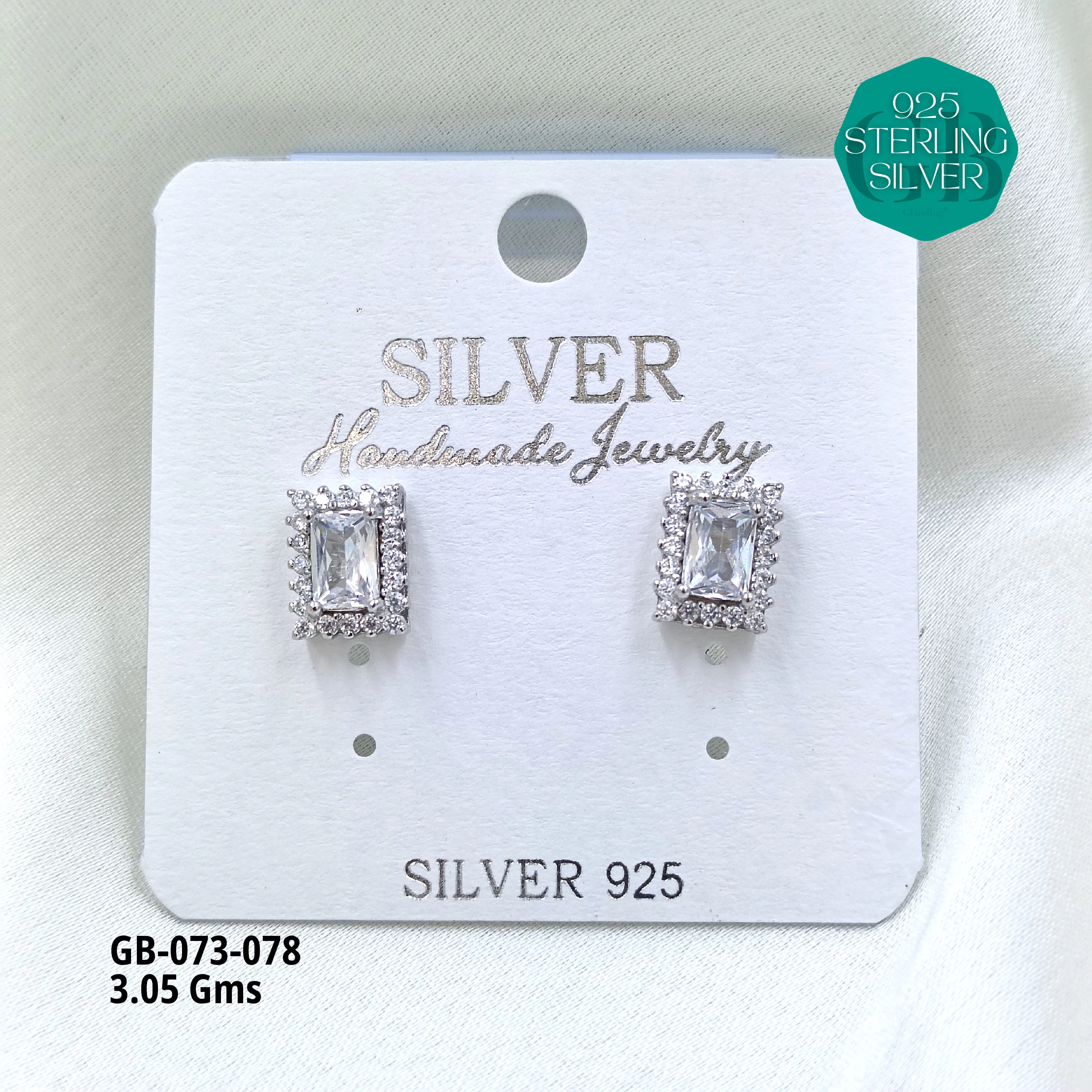 SOUTH SCREW COLOUR SOLITAIRE - Premium 925 Silver Jewellery - SKU: GB-073-078 - Hyderabad Silver Importers