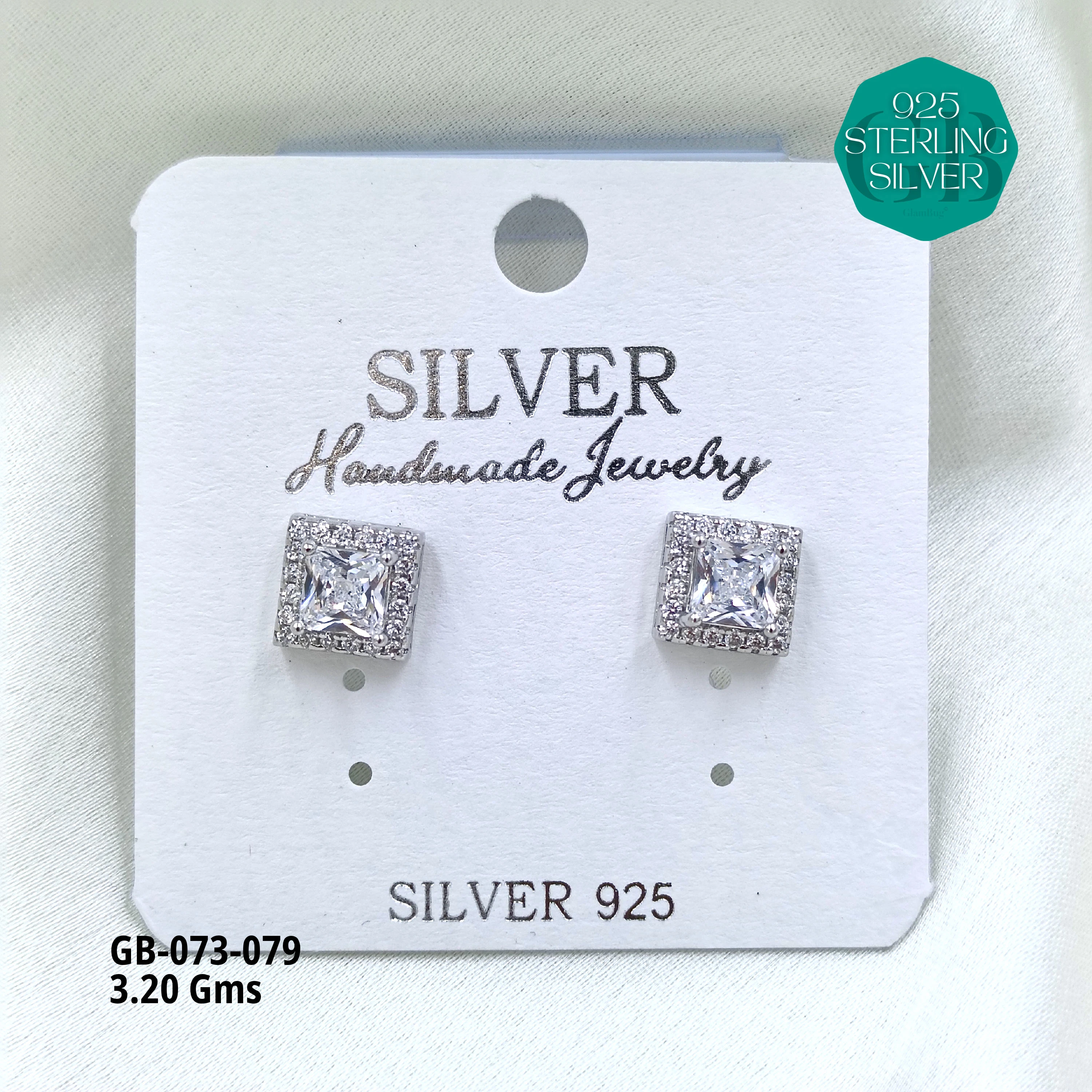 SOUTH SCREW COLOUR SOLITAIRE - Premium 925 Silver Jewellery - SKU: GB-073-079 - Hyderabad Silver Importers