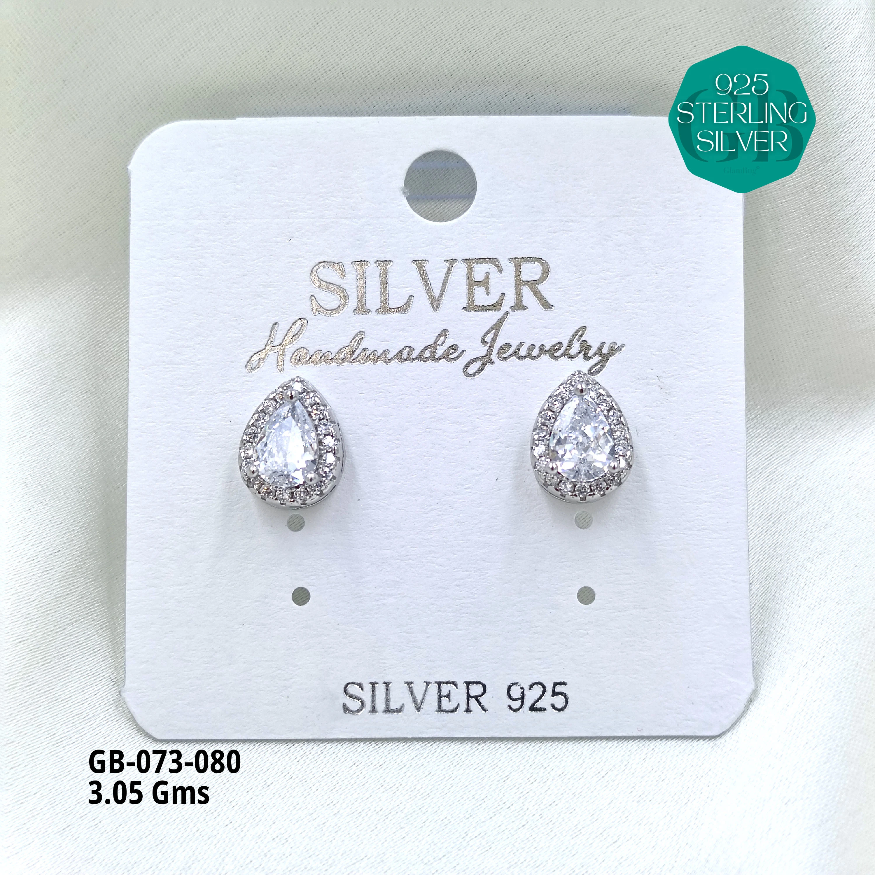 SOUTH SCREW COLOUR SOLITAIRE - Premium 925 Silver Jewellery - SKU: GB-073-080 - Hyderabad Silver Importers