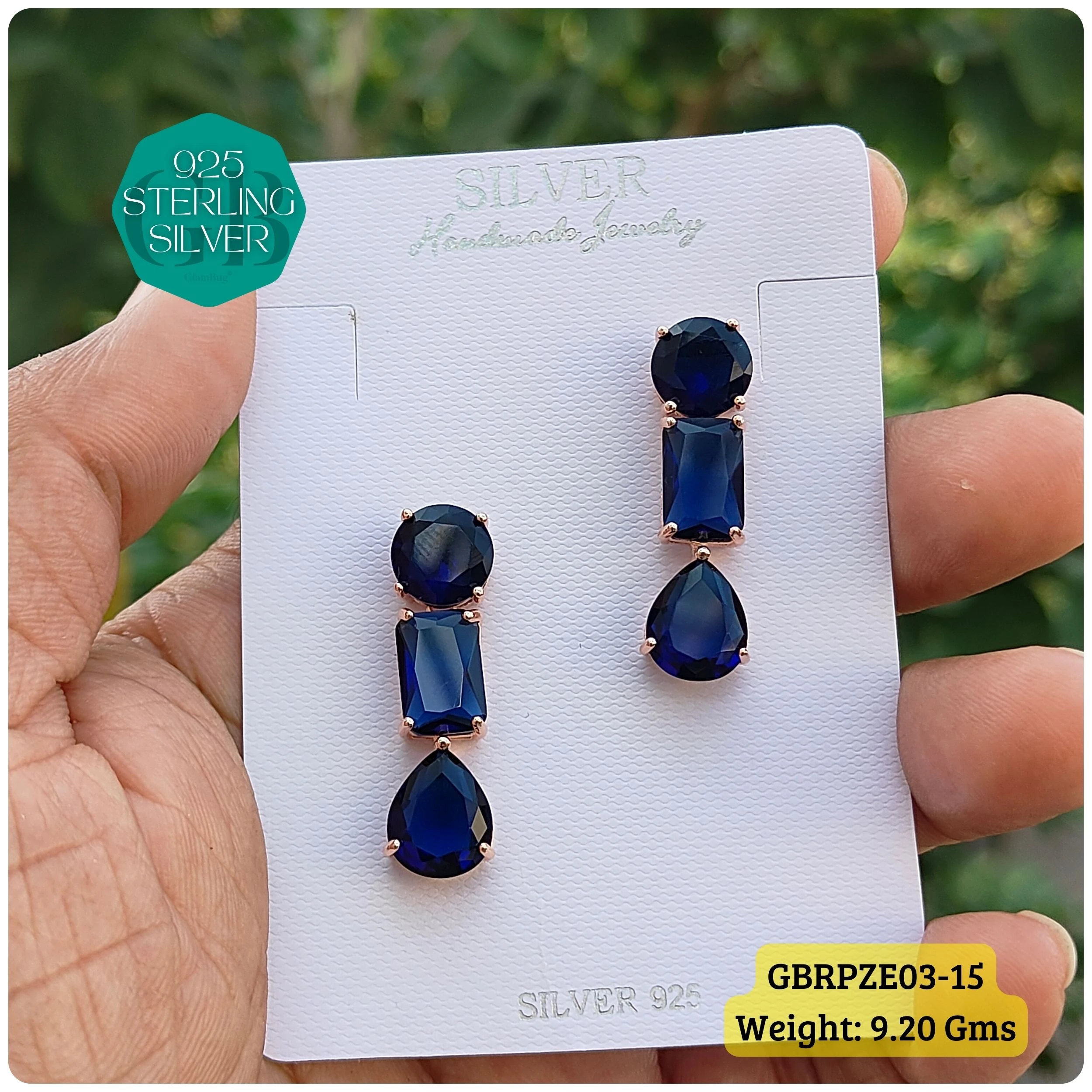 Mesmerizing Fusion - Premium Earrings - Premium 925 Silver Jewellery - SKU: GB-080-028 - Hyderabad Silver Importers