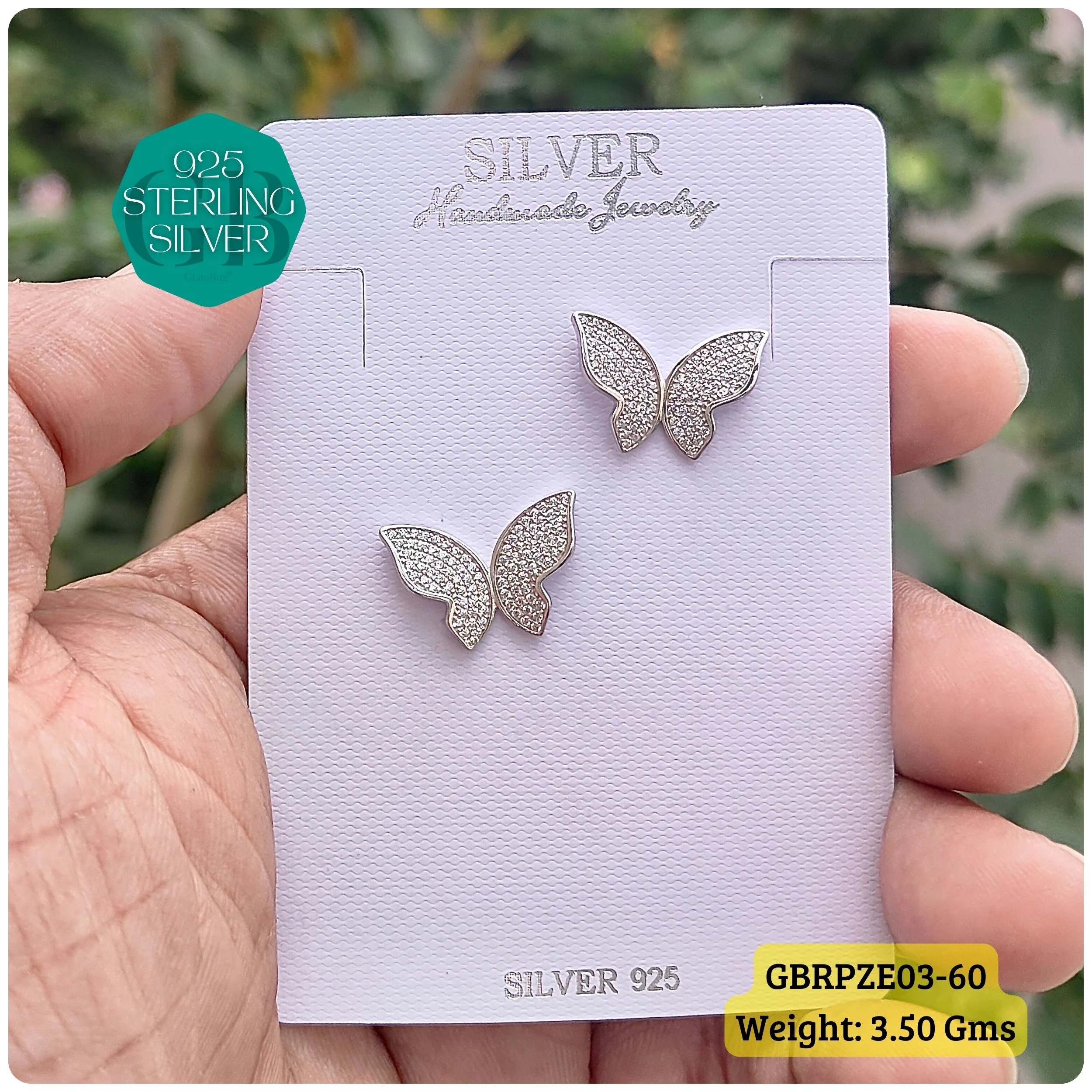 Mesmerizing Fusion - Premium Earrings - Premium 925 Silver Jewellery - SKU: GB-080-034 - Hyderabad Silver Importers