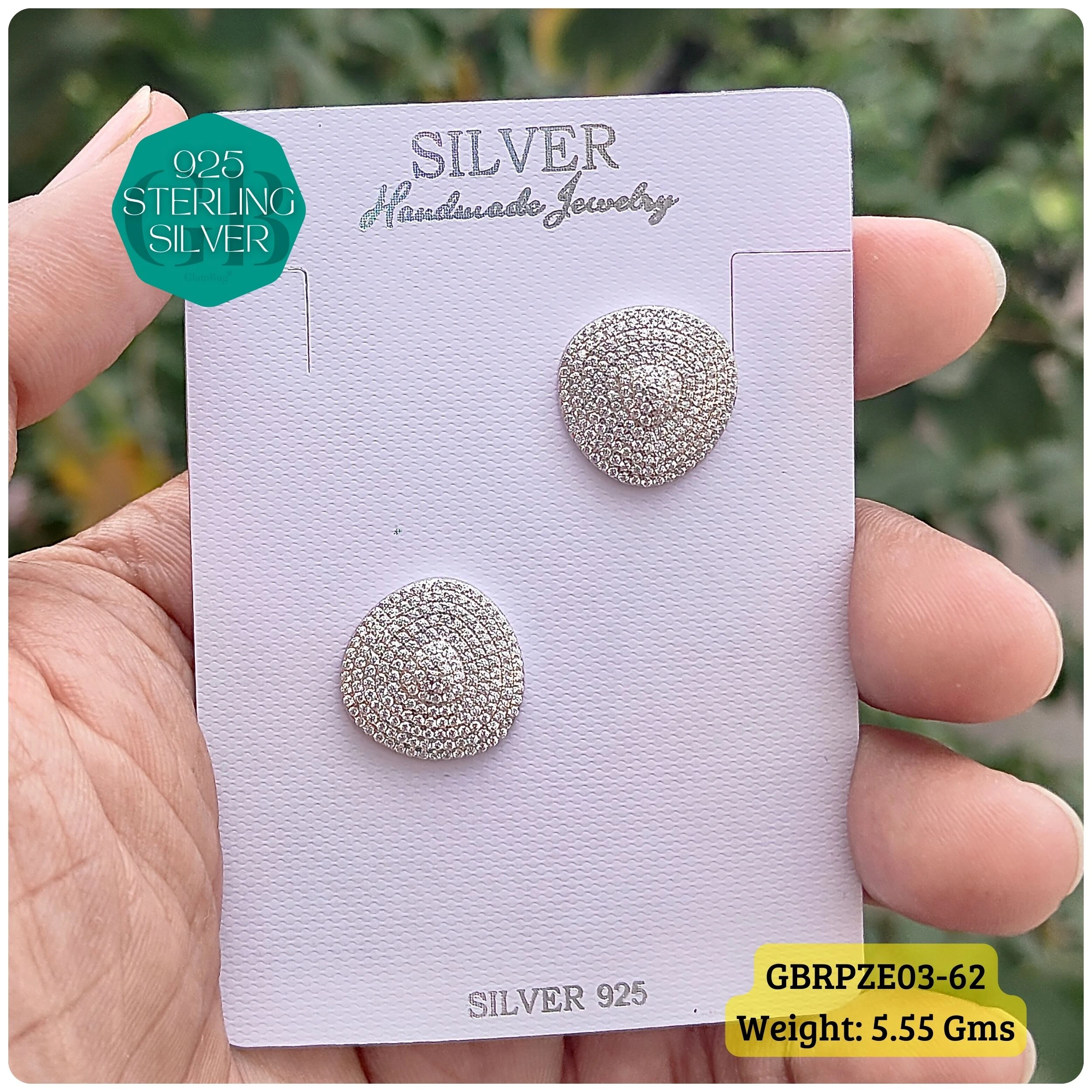 Mesmerizing Fusion - Premium Earrings - Premium 925 Silver Jewellery - SKU: GB-080-036 - Hyderabad Silver Importers