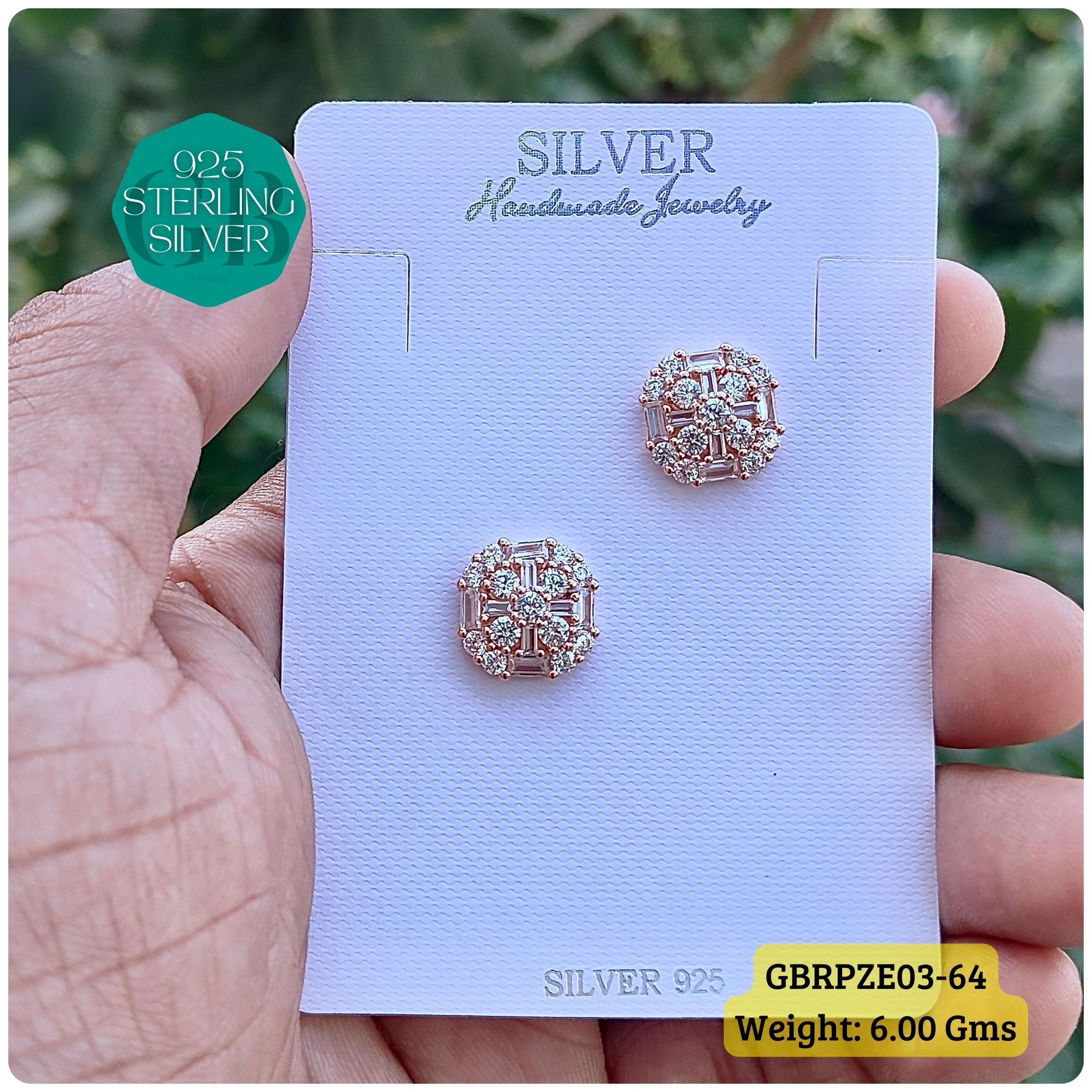 Mesmerizing Fusion - Premium Earrings - Premium 925 Silver Jewellery - SKU: GB-080-037 - Hyderabad Silver Importers