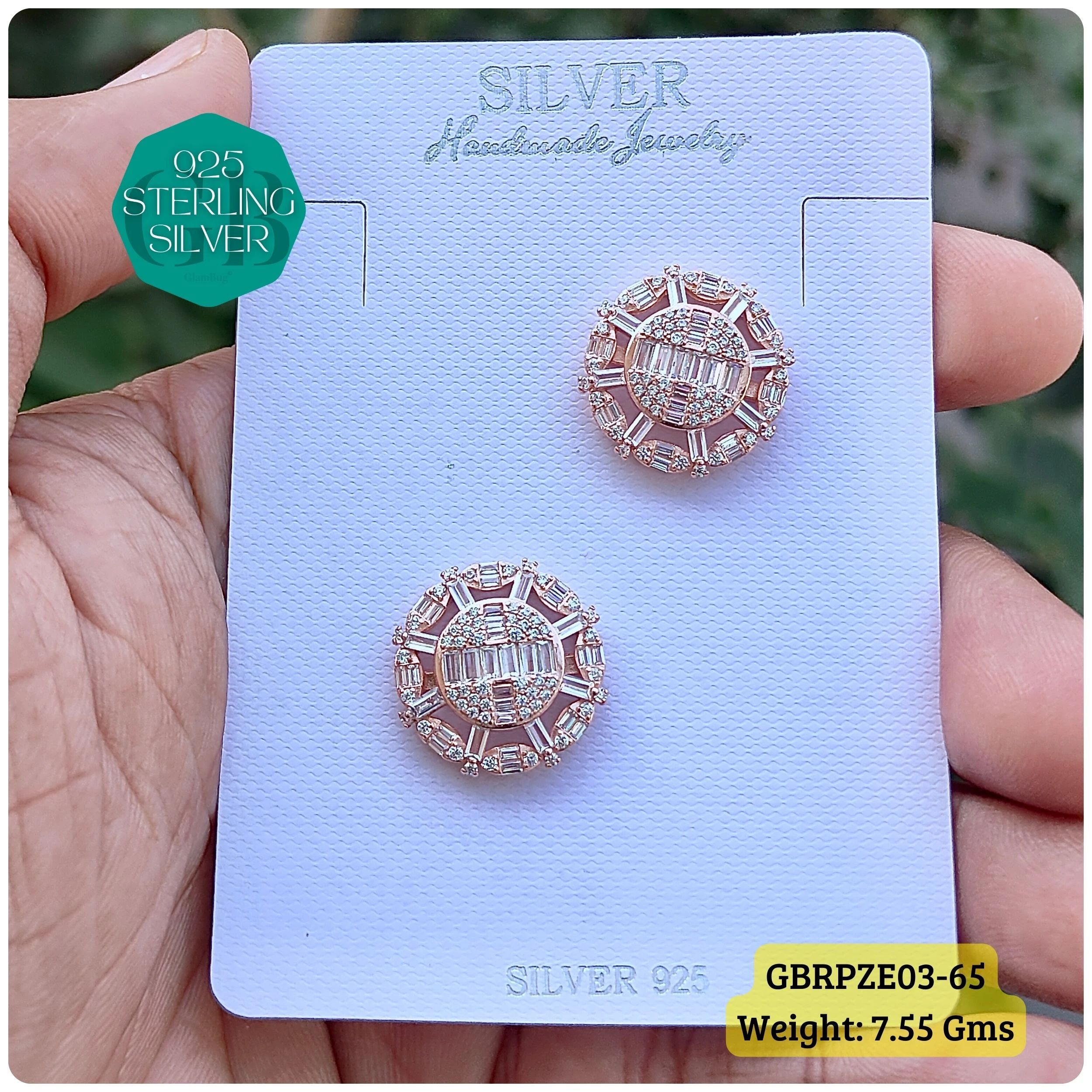 Mesmerizing Fusion - Premium Earrings - Premium 925 Silver Jewellery - SKU: GB-080-038 - Hyderabad Silver Importers