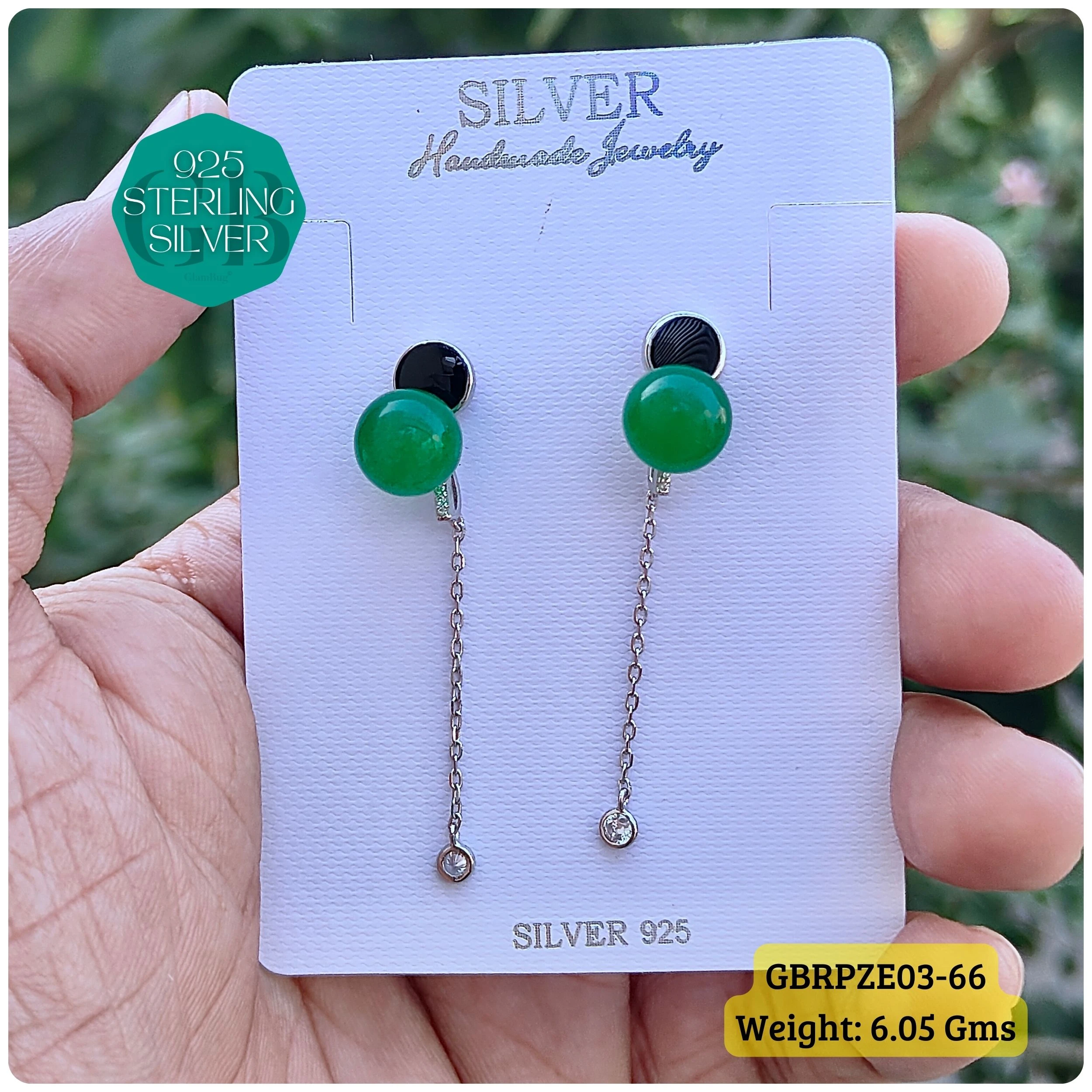 Mesmerizing Fusion - Premium Earrings - Premium 925 Silver Jewellery - SKU: GB-080-039 - Hyderabad Silver Importers