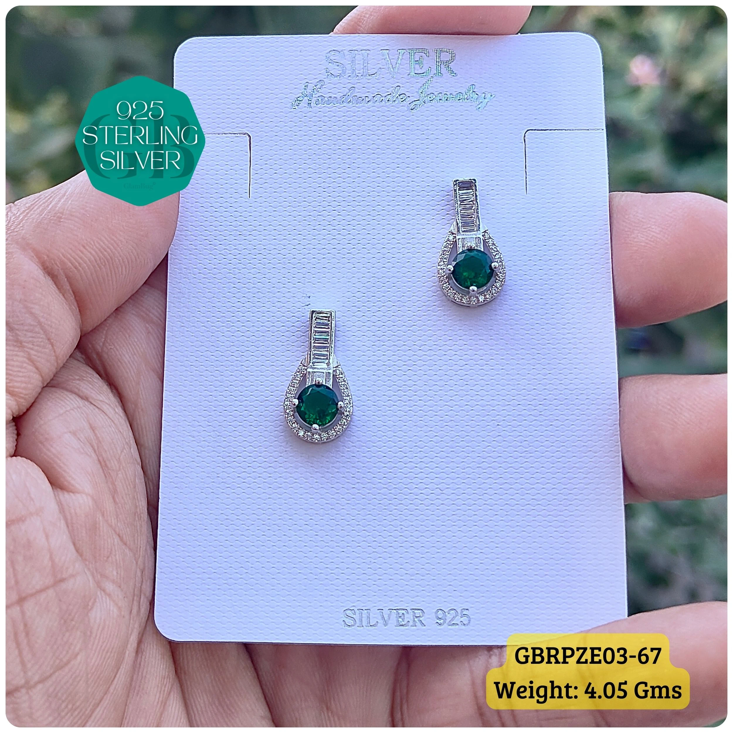 Mesmerizing Fusion - Premium Earrings - Premium 925 Silver Jewellery - SKU: GB-080-040 - Hyderabad Silver Importers