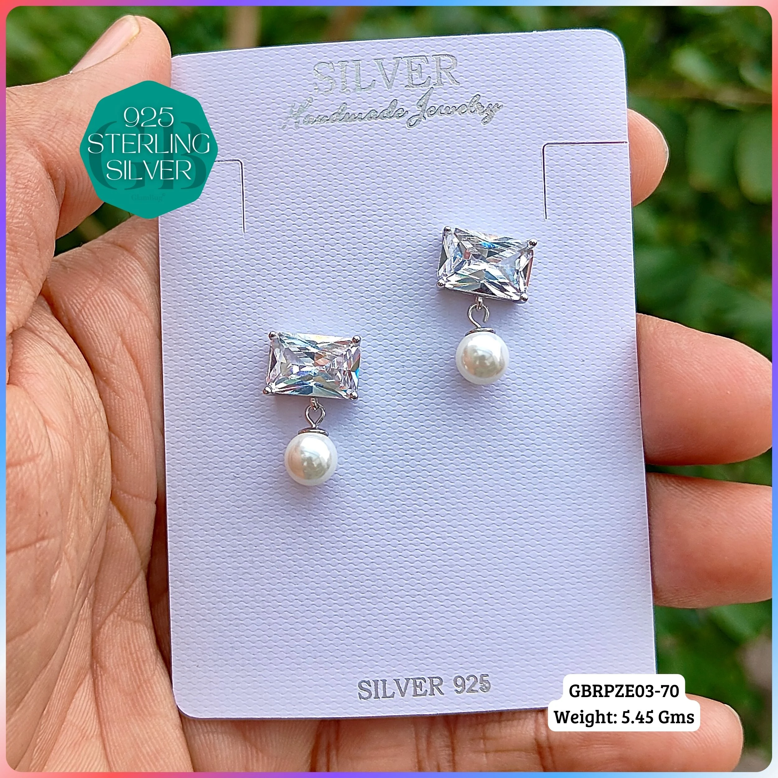 Mesmerizing Fusion - Premium Earrings - Premium 925 Silver Jewellery - SKU: GB-080-042 - Hyderabad Silver Importers