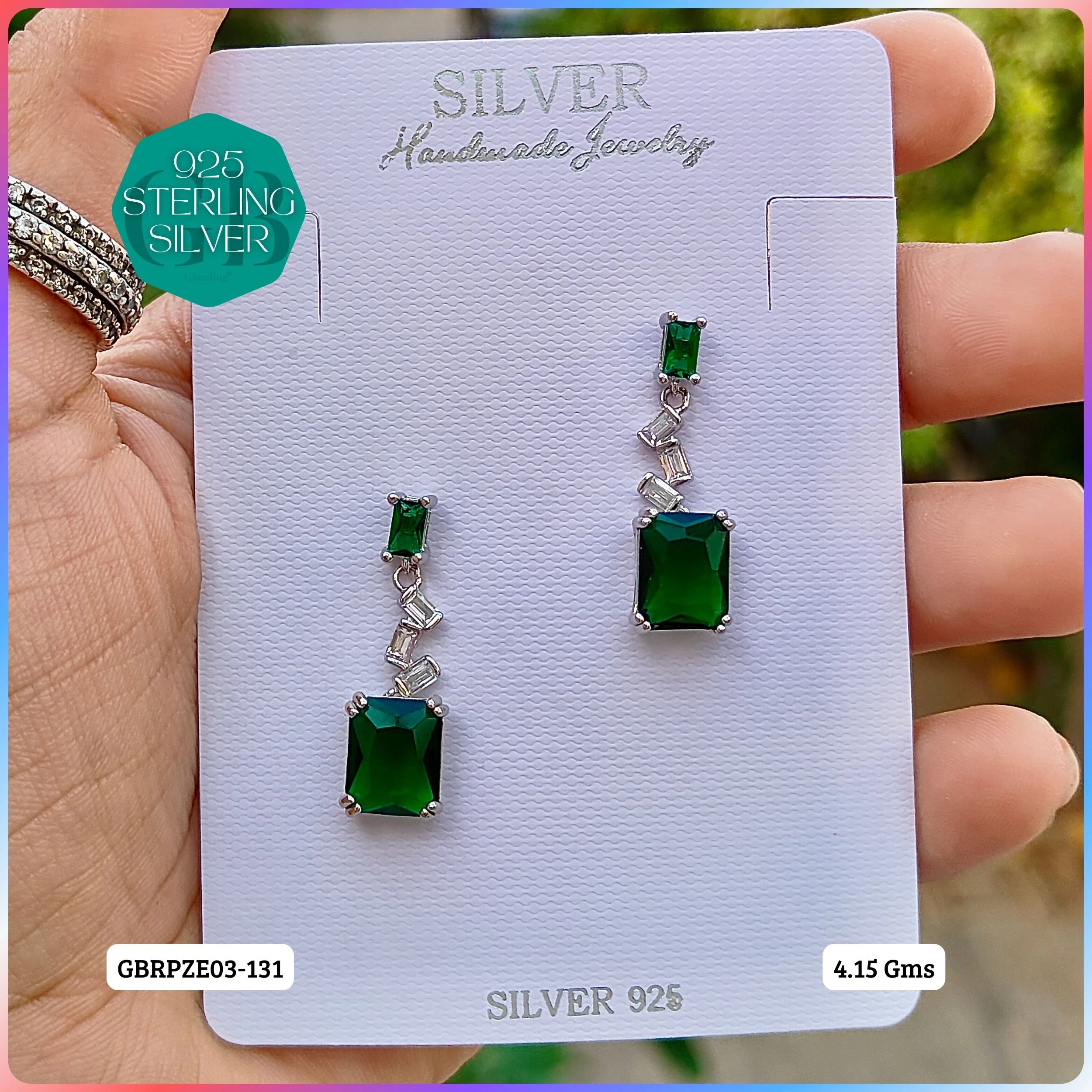 Mesmerizing Fusion - Premium Earrings - Premium 925 Silver Jewellery - SKU: GB-080-063 - Hyderabad Silver Importers