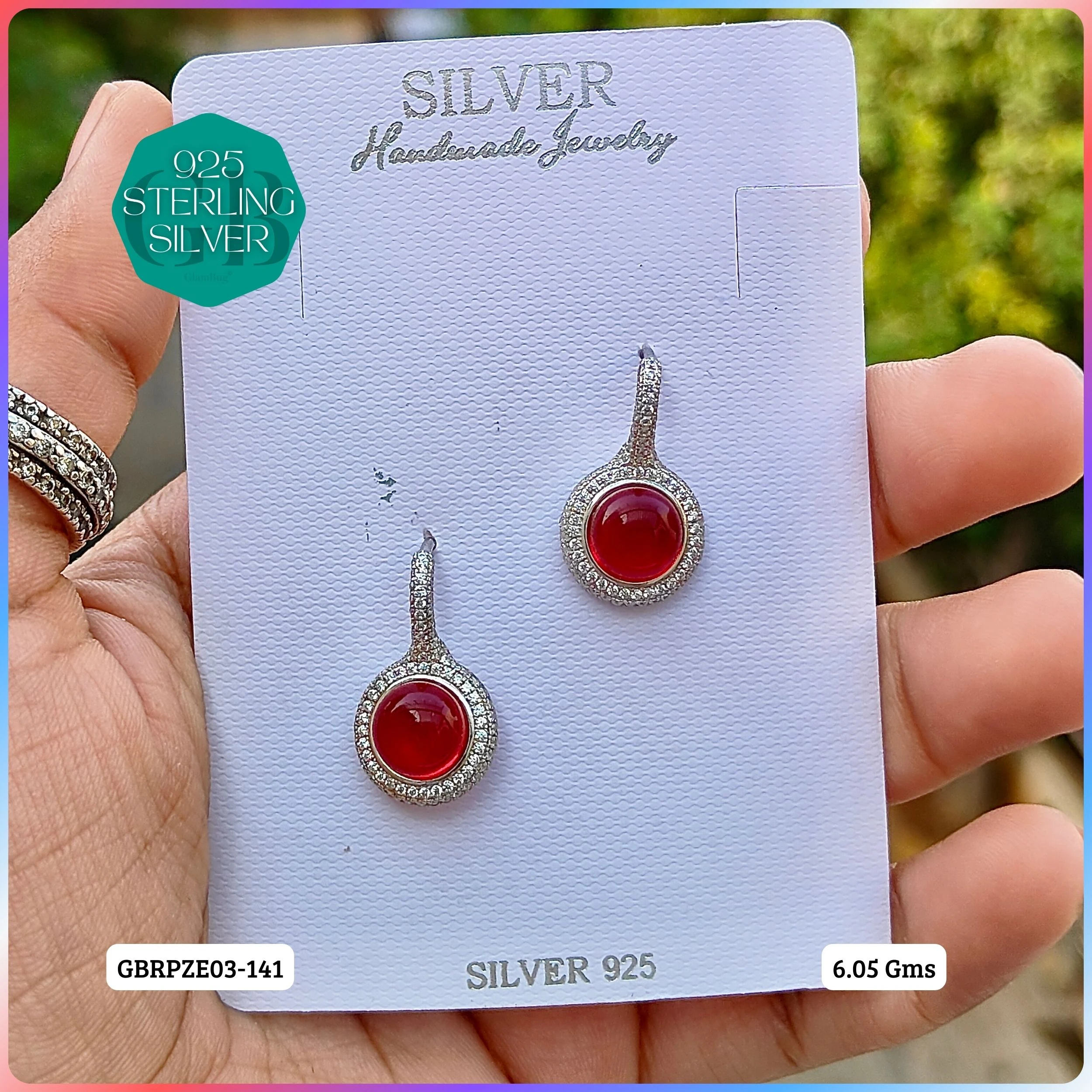 Mesmerizing Fusion - Premium Earrings - Premium 925 Silver Jewellery - SKU: GB-080-065 - Hyderabad Silver Importers