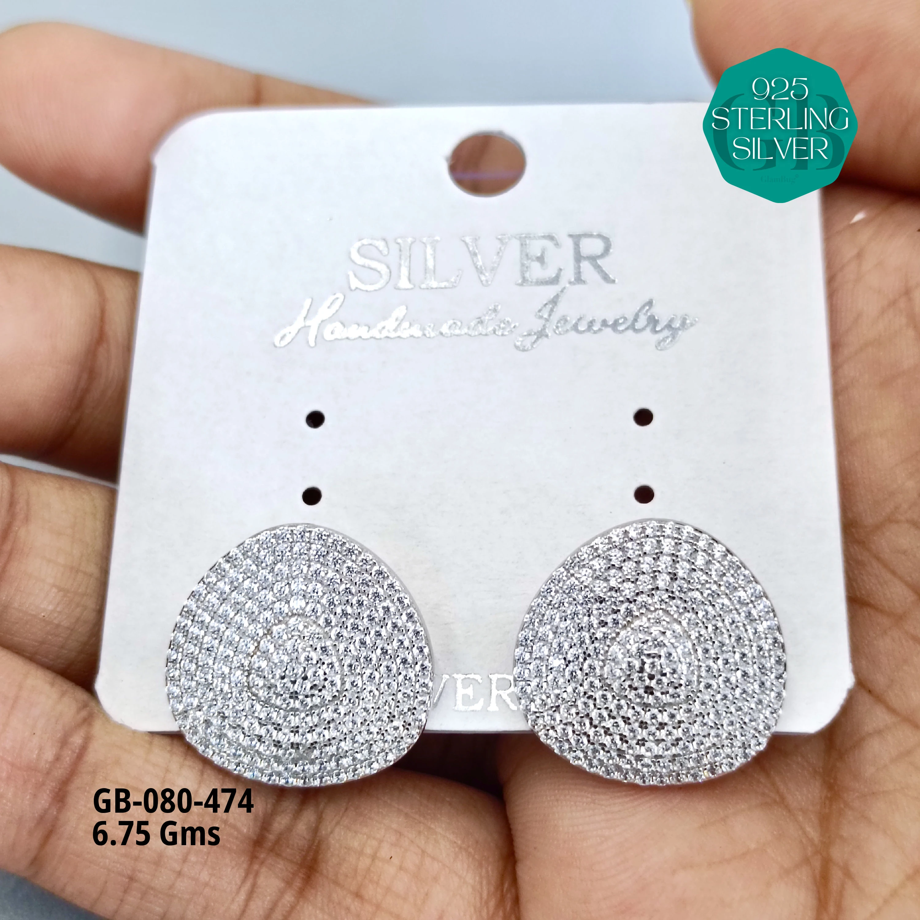 Mesmerizing Fusion - Premium Earrings - Premium 925 Silver Jewellery - SKU: GB-080-474 - Hyderabad Silver Importers