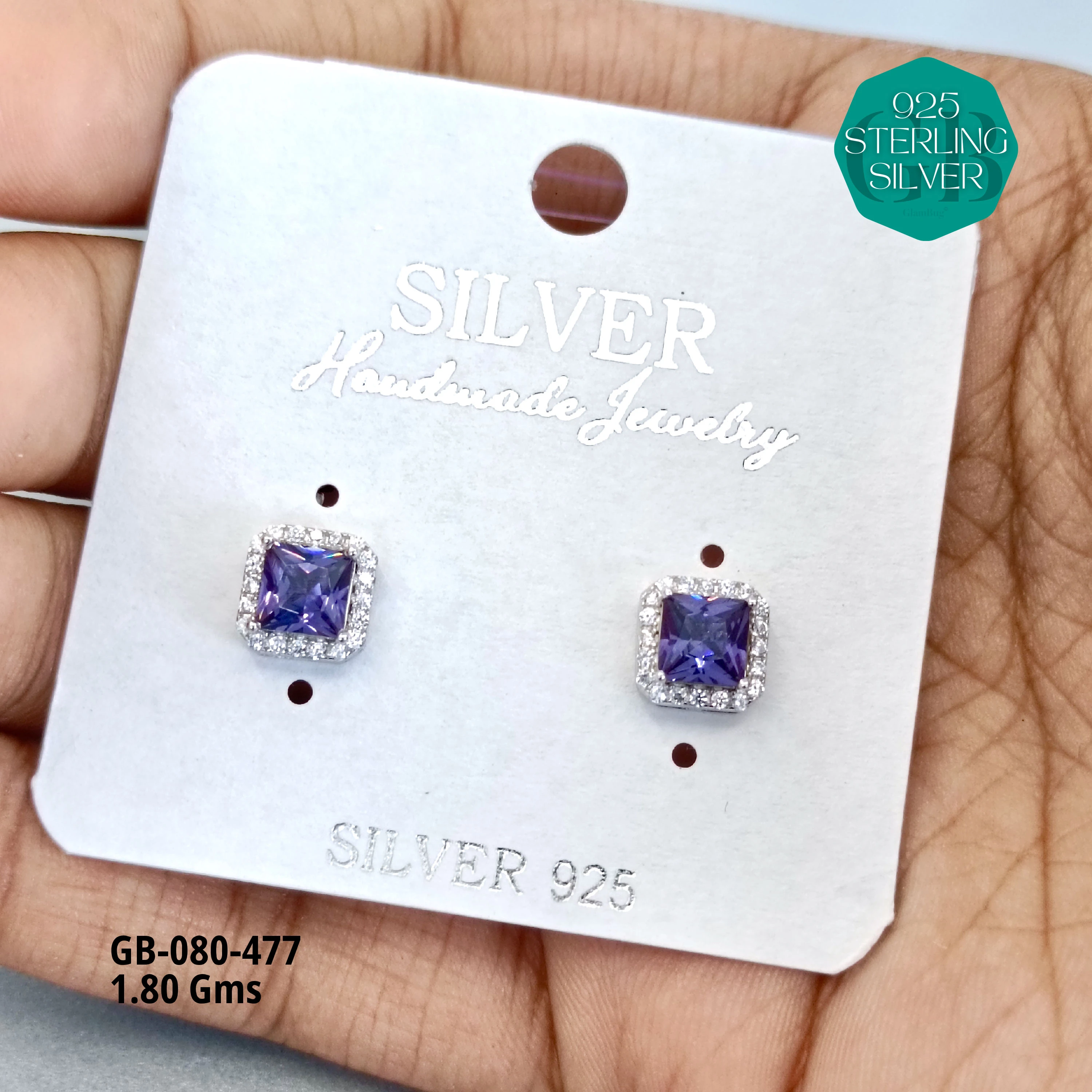 Mesmerizing Fusion - Premium Earrings - Premium 925 Silver Jewellery - SKU: GB-080-477 - Hyderabad Silver Importers