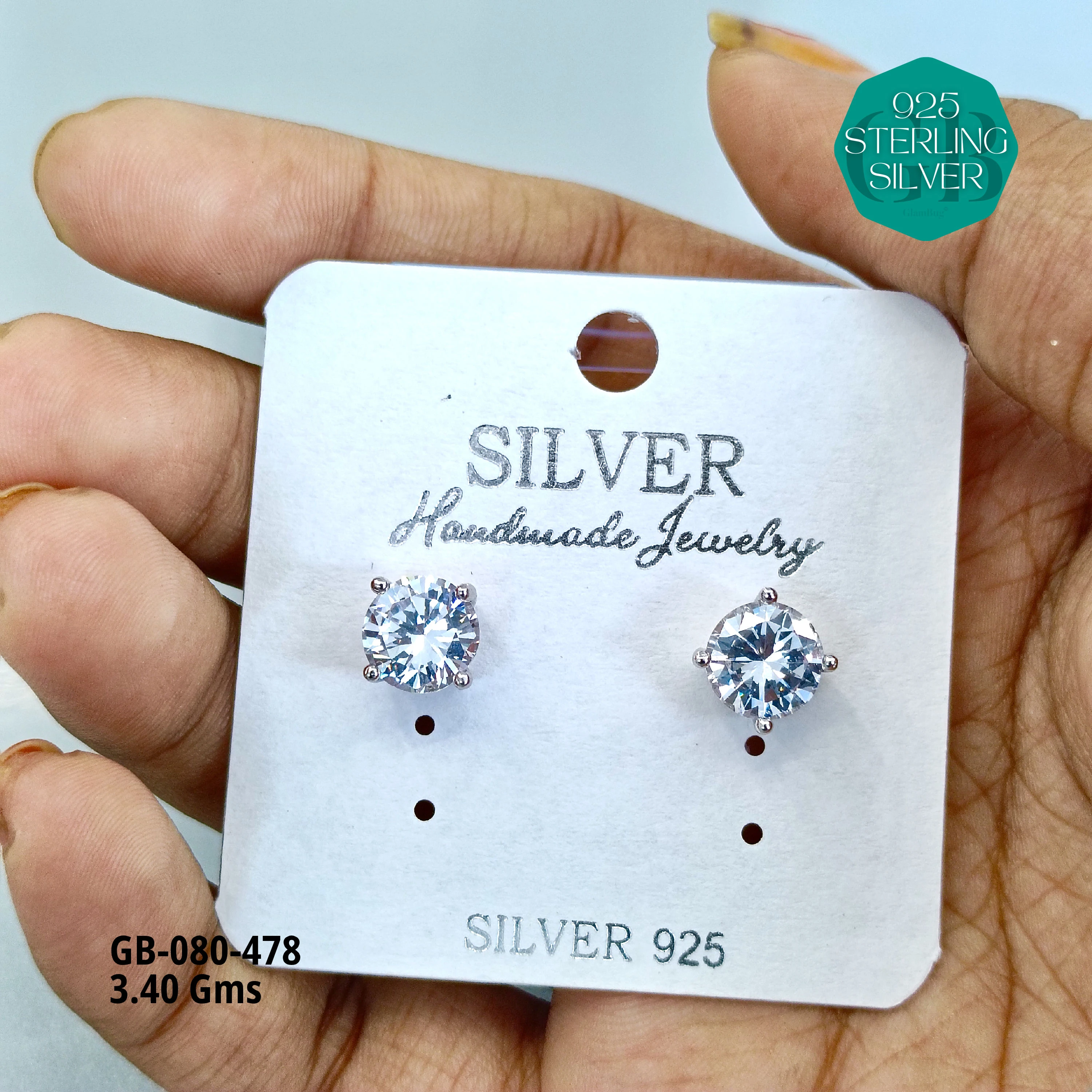 Mesmerizing Fusion - Premium Earrings - Premium 925 Silver Jewellery - SKU: GB-080-478 - Hyderabad Silver Importers