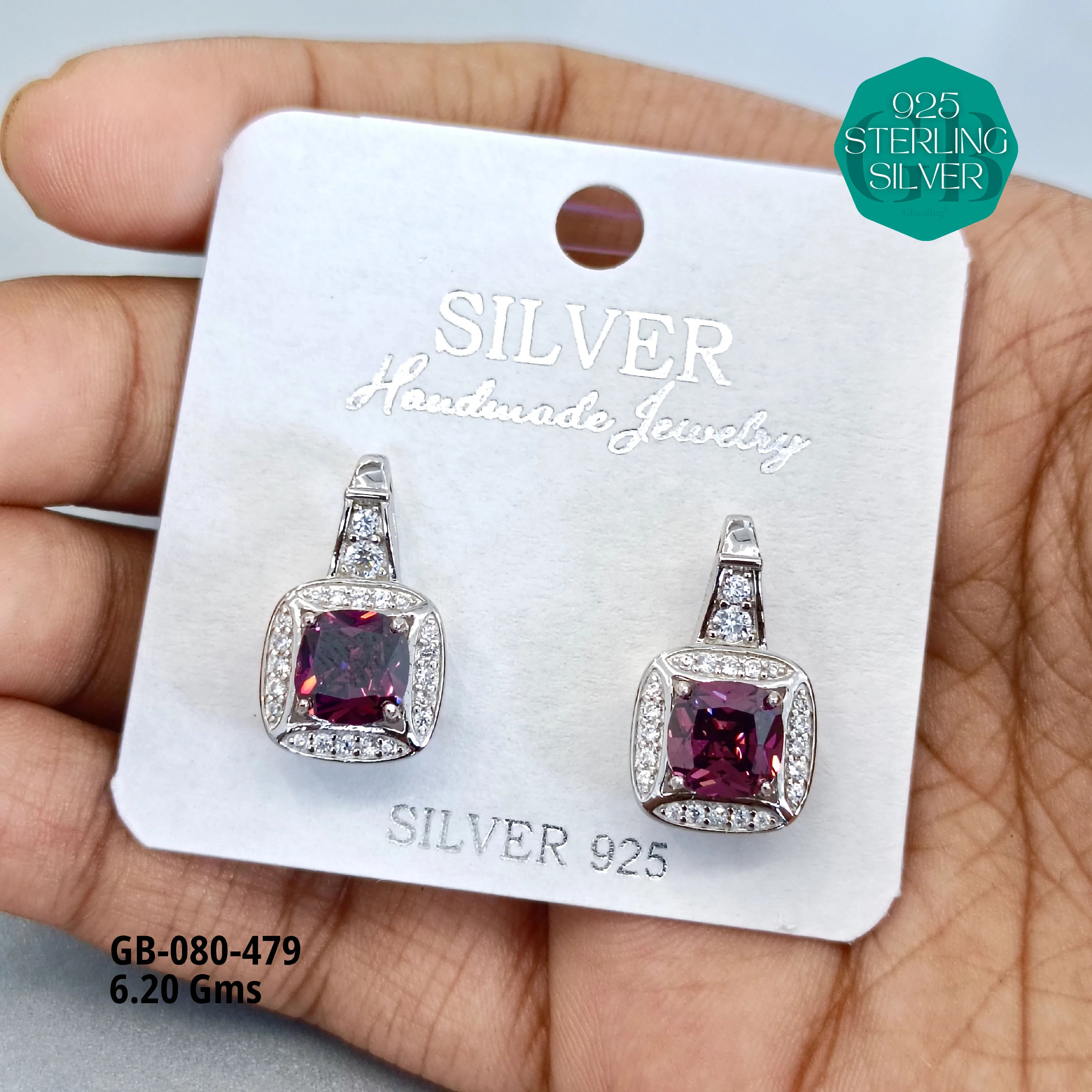 Mesmerizing Fusion - Premium Earrings - Premium 925 Silver Jewellery - SKU: GB-080-479 - Hyderabad Silver Importers
