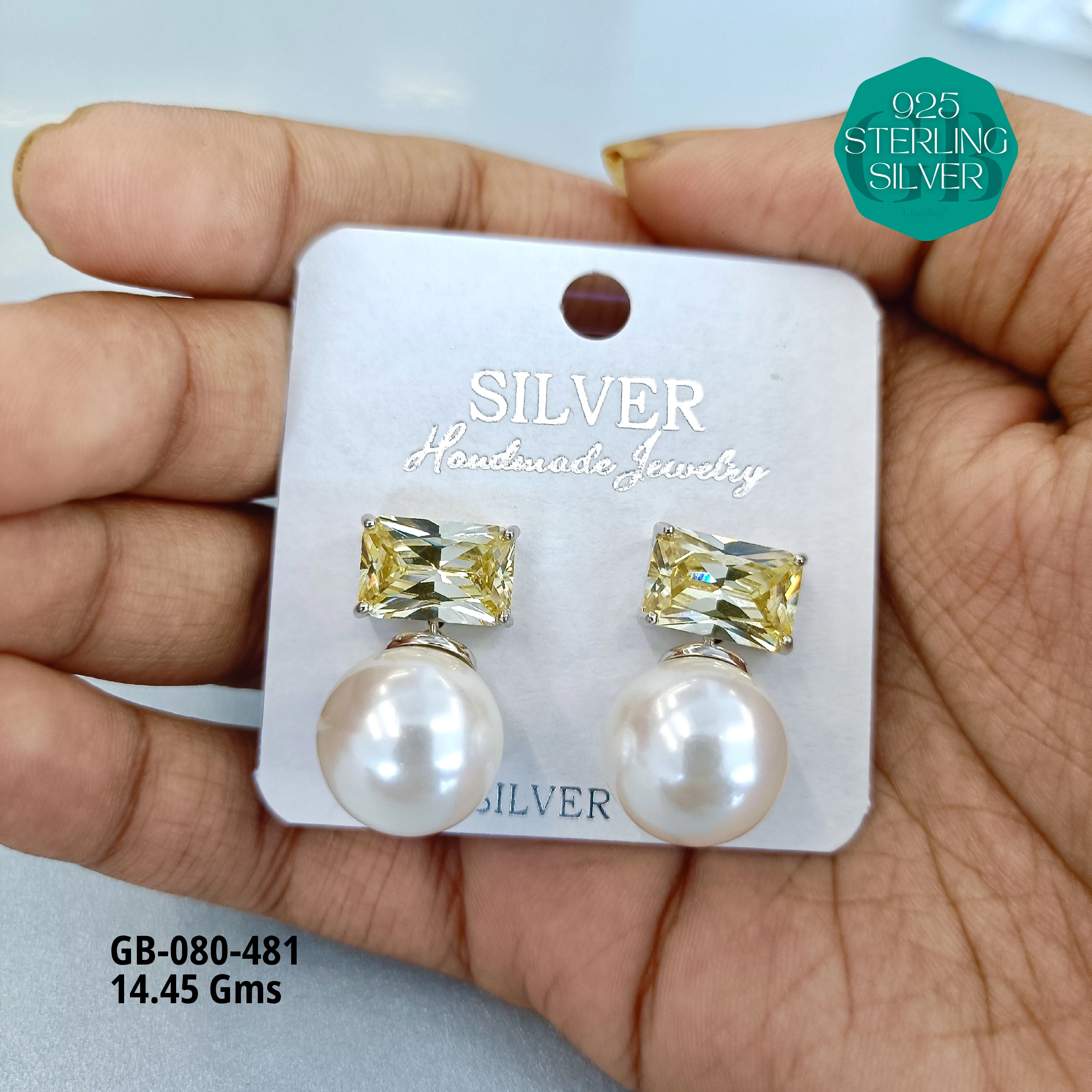 Mesmerizing Fusion - Premium Earrings - Premium 925 Silver Jewellery - SKU: GB-080-481 - Hyderabad Silver Importers