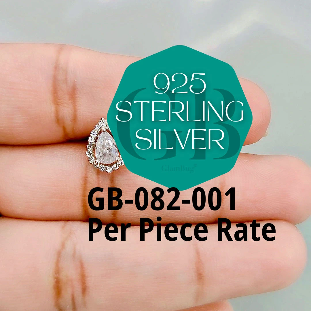 FANCY EARRINGS LIGHT WEIGHT - Premium 925 Silver Jewellery - SKU: GB-082-001 - Hyderabad Silver Importers