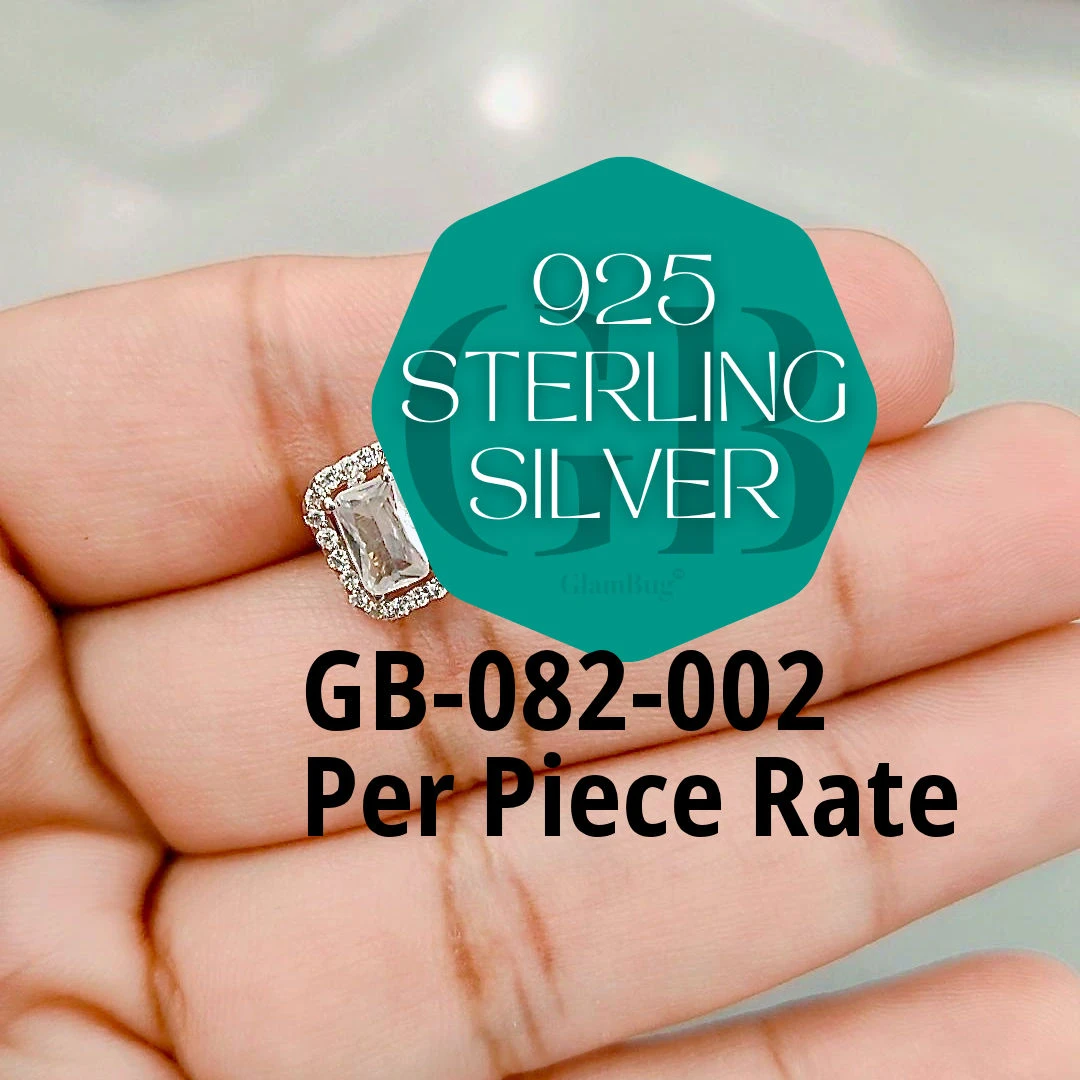FANCY EARRINGS LIGHT WEIGHT - Premium 925 Silver Jewellery - SKU: GB-082-002 - Hyderabad Silver Importers