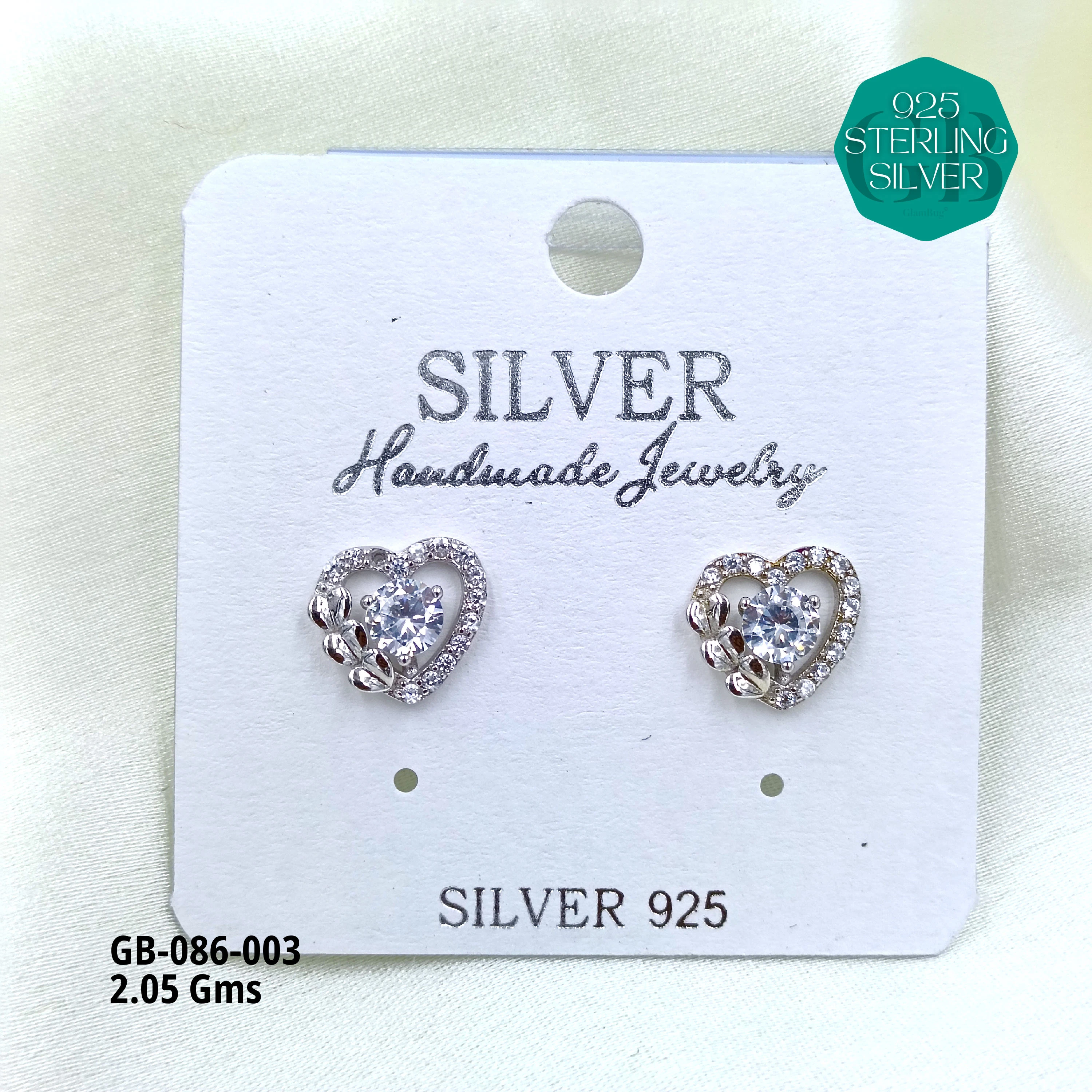 MICRO STUDS 2GMS - Premium 925 Silver Jewellery - SKU: GB-086-003 - Hyderabad Silver Importers