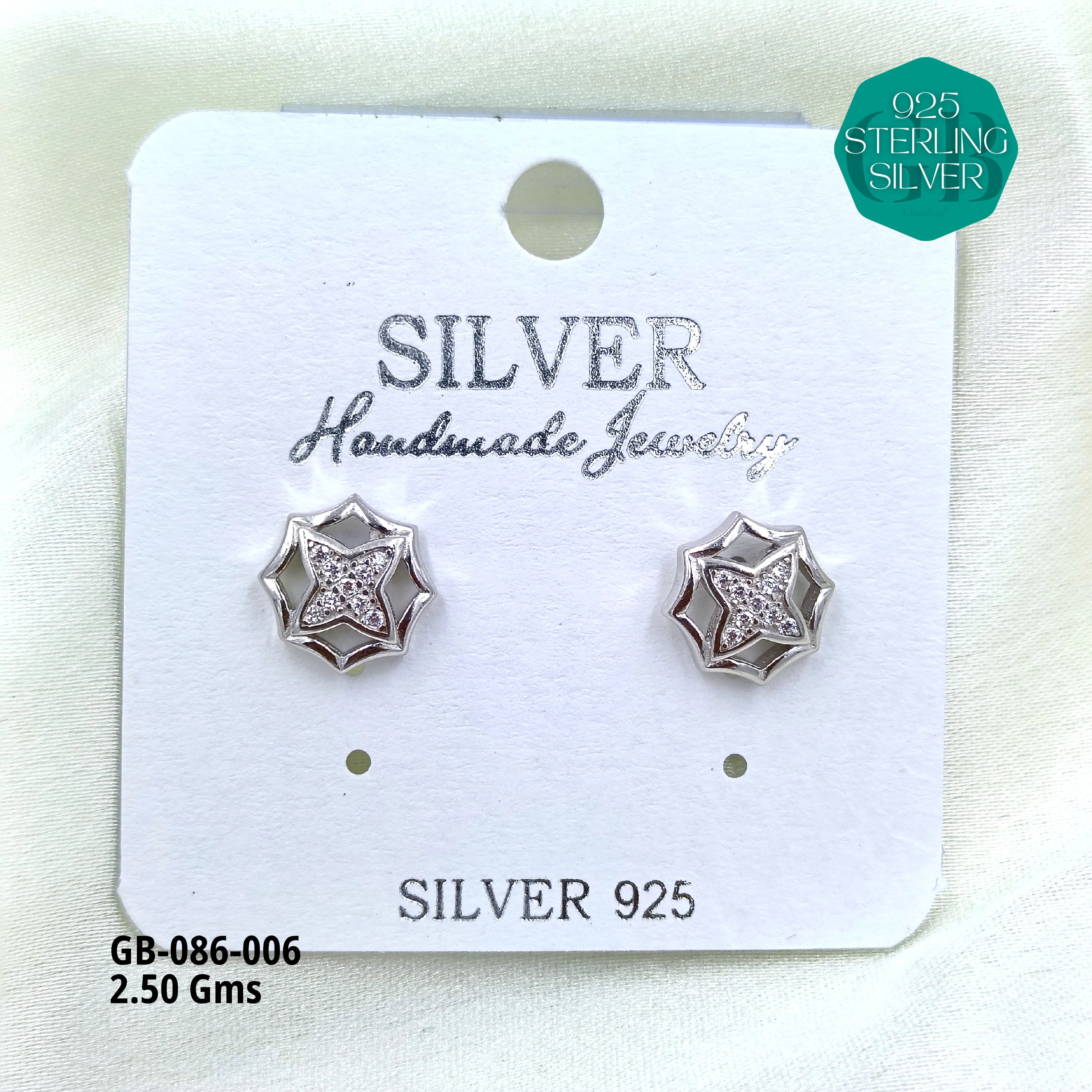 MICRO STUDS 2GMS - Premium 925 Silver Jewellery - SKU: GB-086-006 - Hyderabad Silver Importers