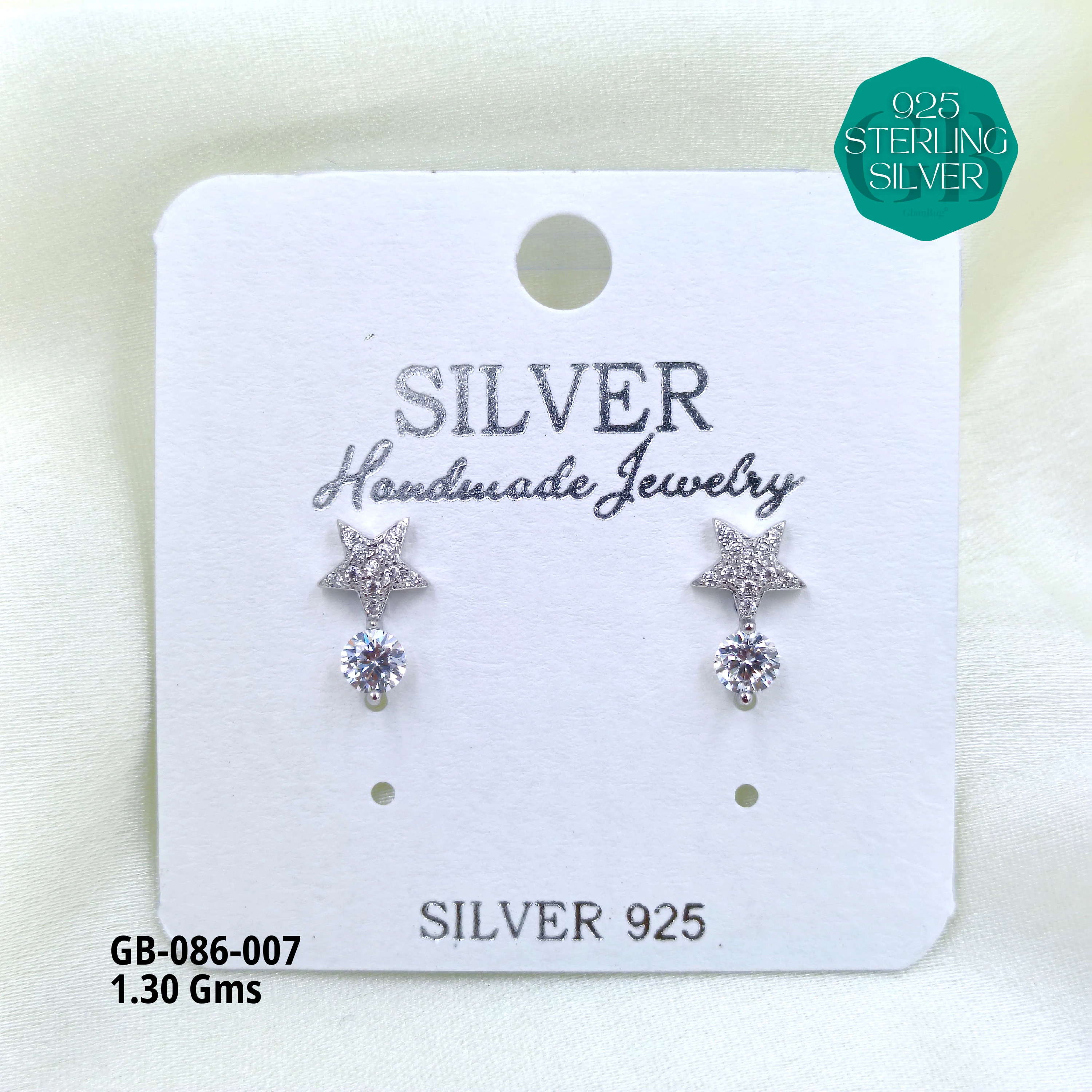 MICRO STUDS 2GMS - Premium 925 Silver Jewellery - SKU: GB-086-007 - Hyderabad Silver Importers