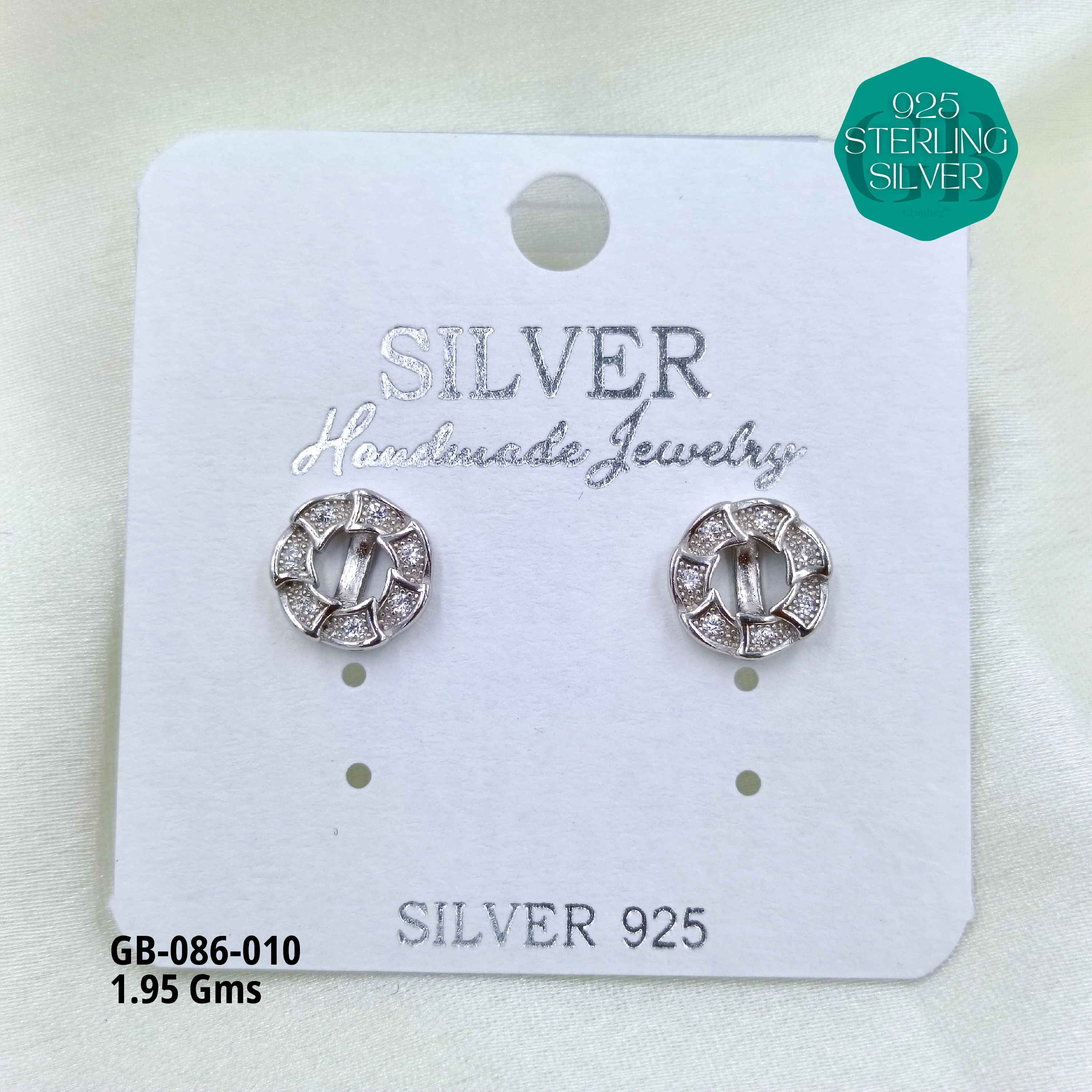 MICRO STUDS 2GMS - Premium 925 Silver Jewellery - SKU: GB-086-010 - Hyderabad Silver Importers