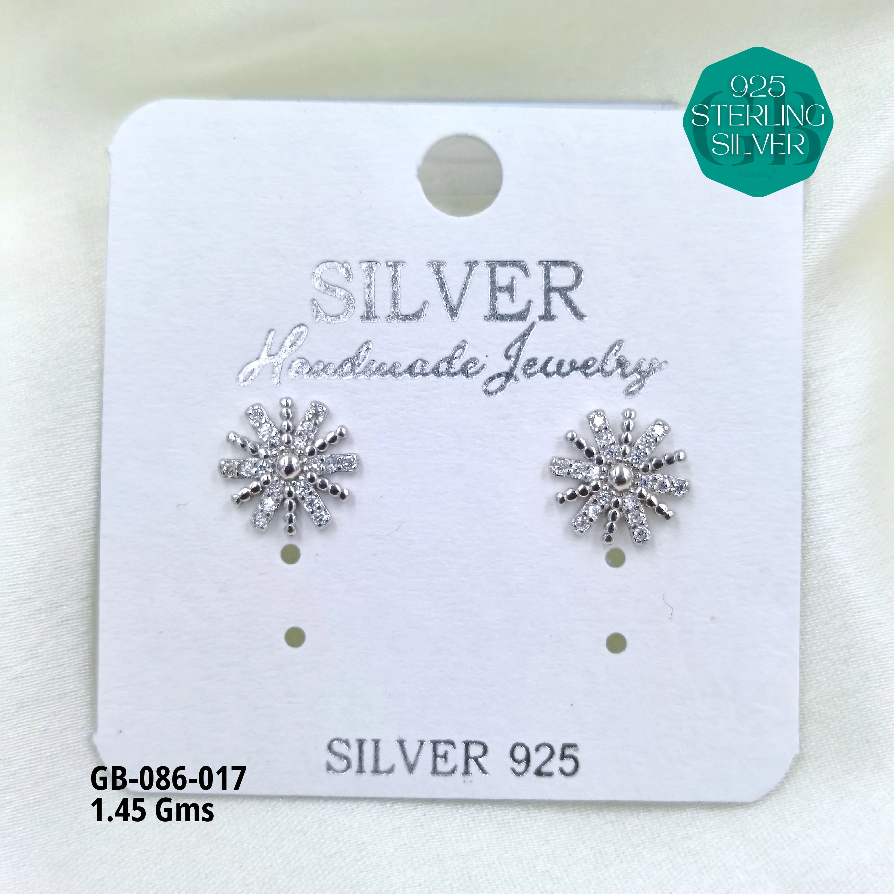 MICRO STUDS 2GMS - Premium 925 Silver Jewellery - SKU: GB-086-017 - Hyderabad Silver Importers