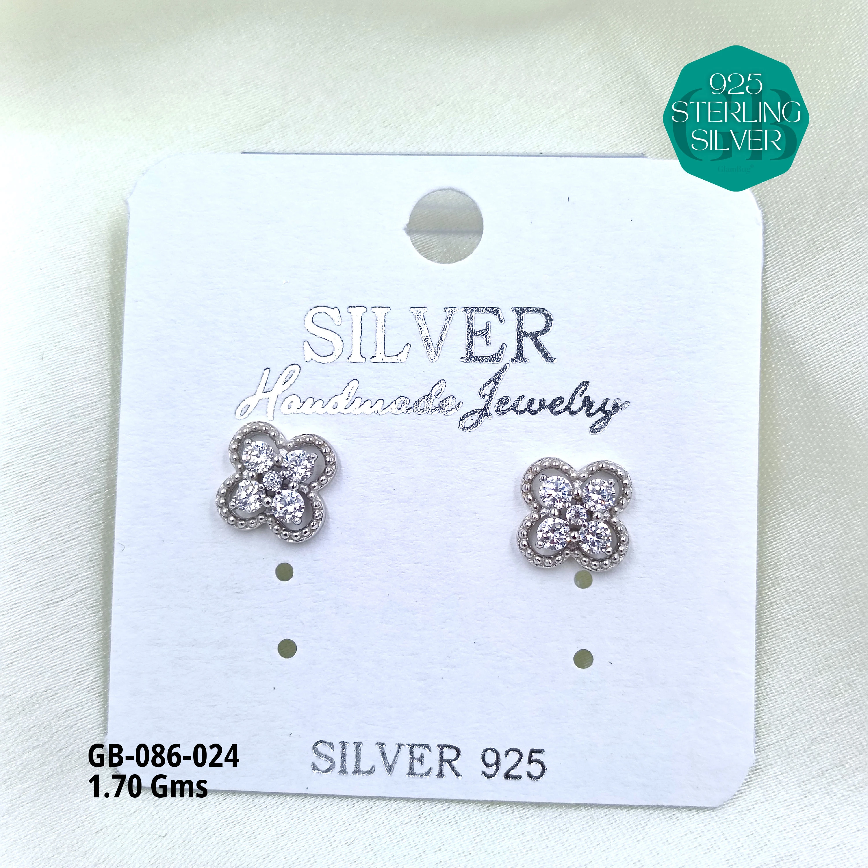 MICRO STUDS 2GMS - Premium 925 Silver Jewellery - SKU: GB-086-024 - Hyderabad Silver Importers