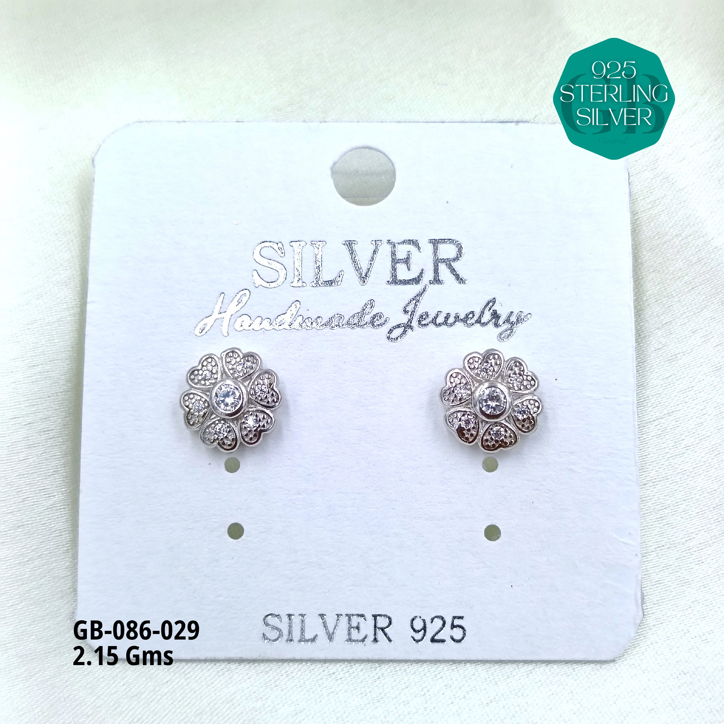MICRO STUDS 2GMS - Premium 925 Silver Jewellery - SKU: GB-086-029 - Hyderabad Silver Importers
