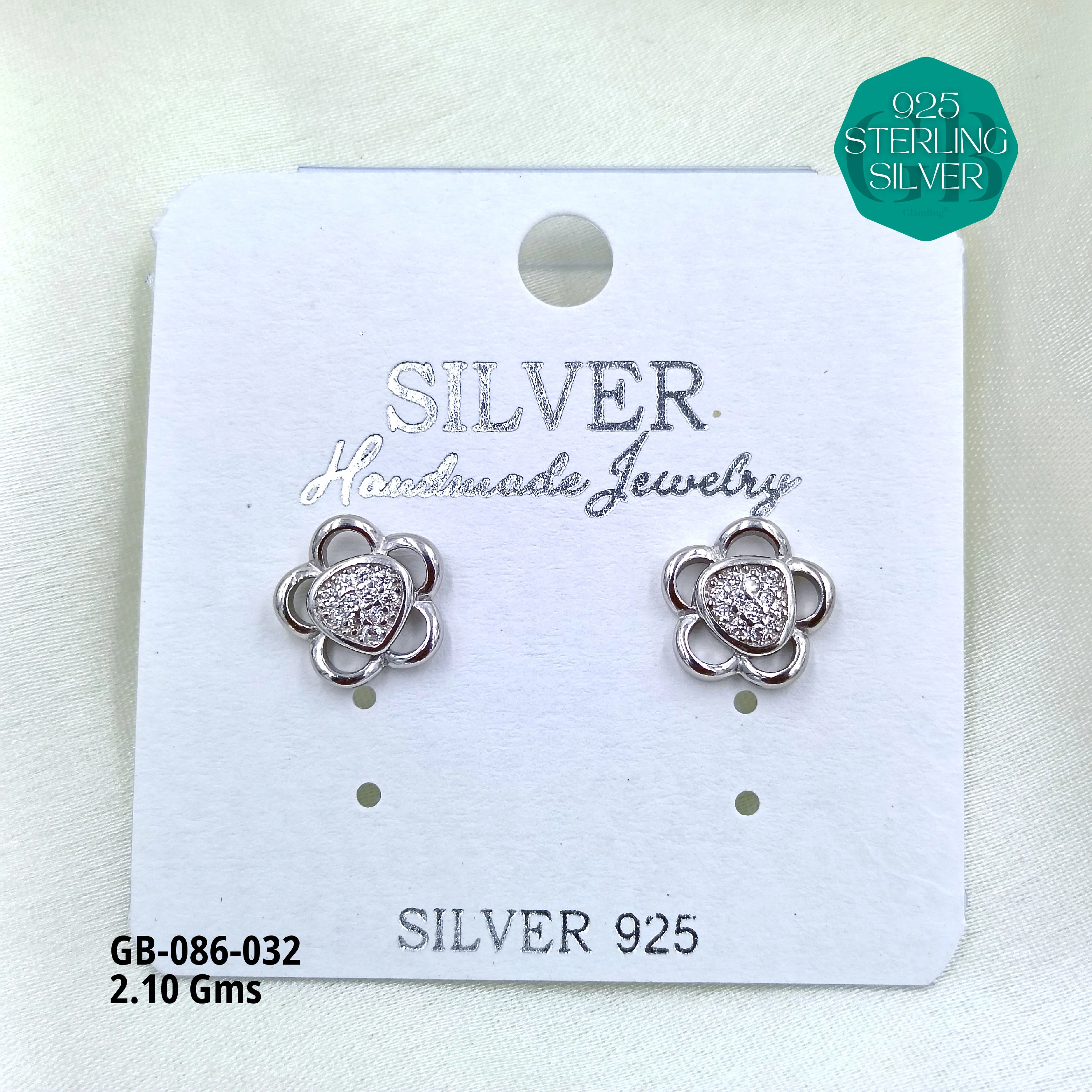 MICRO STUDS 2GMS - Premium 925 Silver Jewellery - SKU: GB-086-032 - Hyderabad Silver Importers
