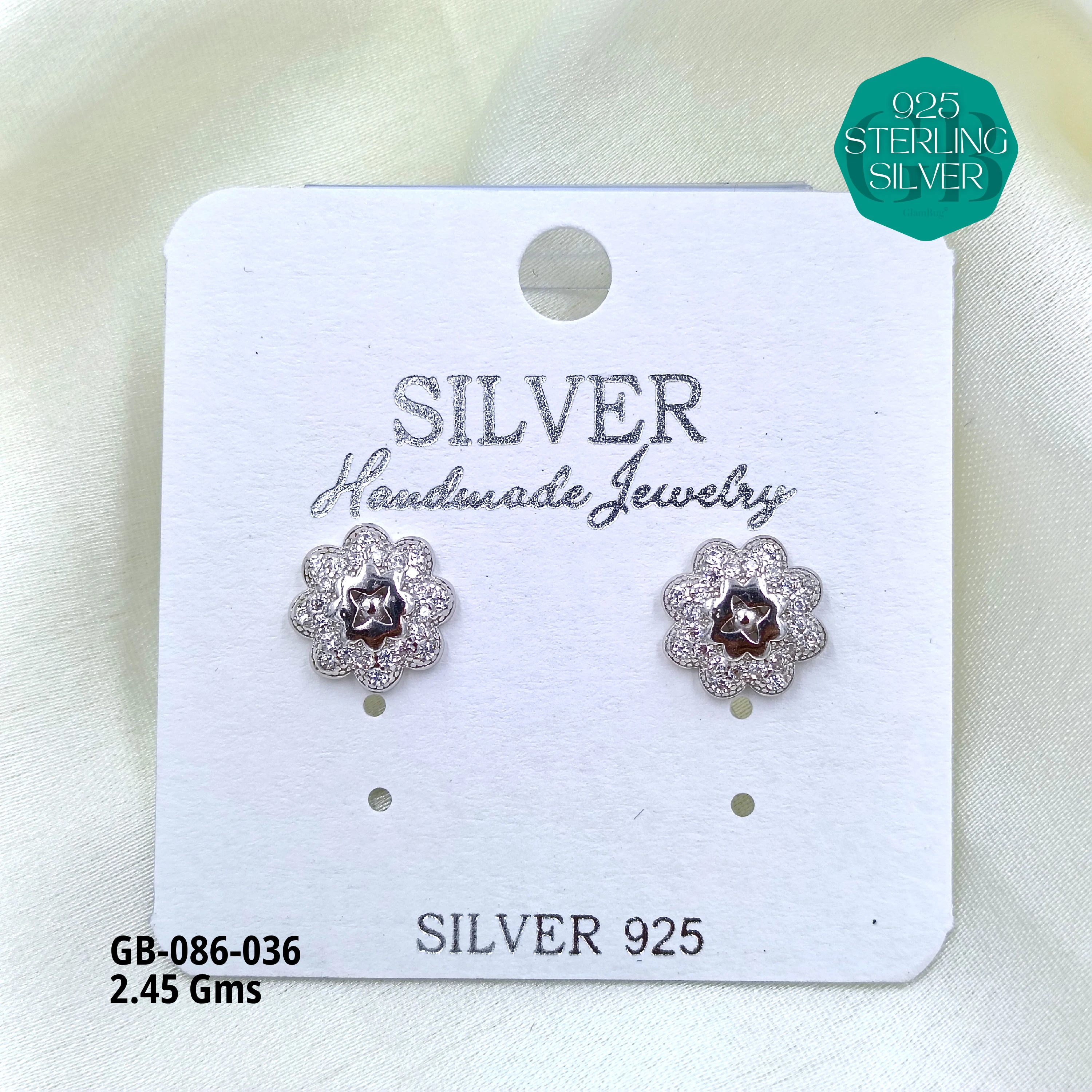 MICRO STUDS 2GMS - Premium 925 Silver Jewellery - SKU: GB-086-036 - Hyderabad Silver Importers