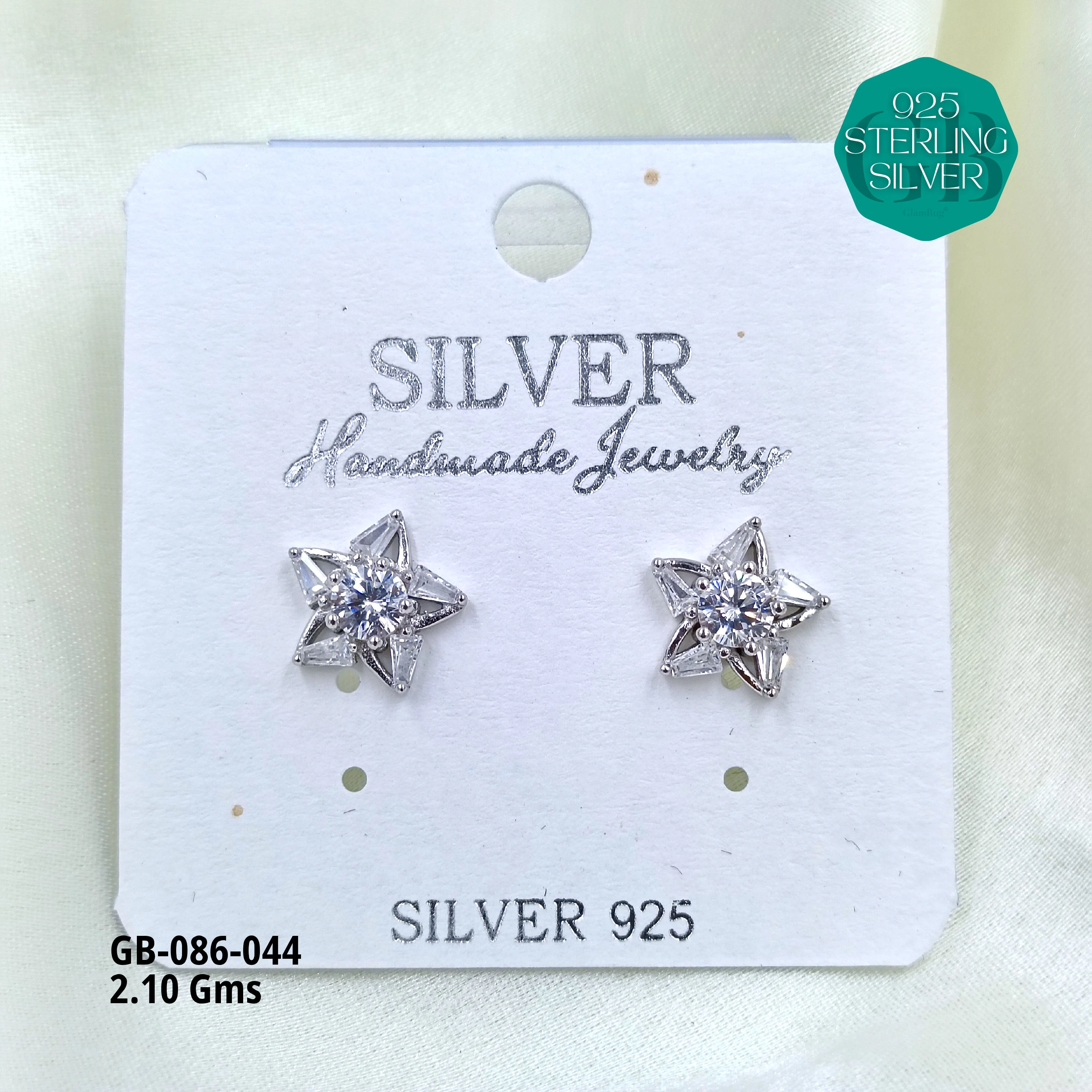 MICRO STUDS 2GMS - Premium 925 Silver Jewellery - SKU: GB-086-044 - Hyderabad Silver Importers