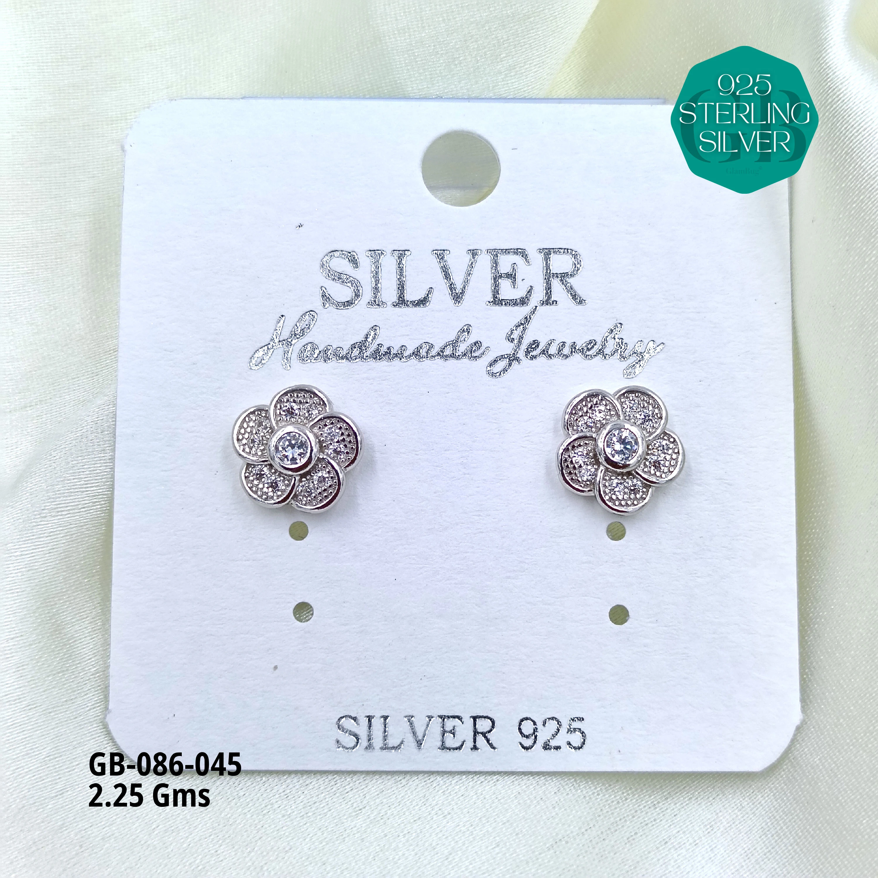 MICRO STUDS 2GMS - Premium 925 Silver Jewellery - SKU: GB-086-045 - Hyderabad Silver Importers