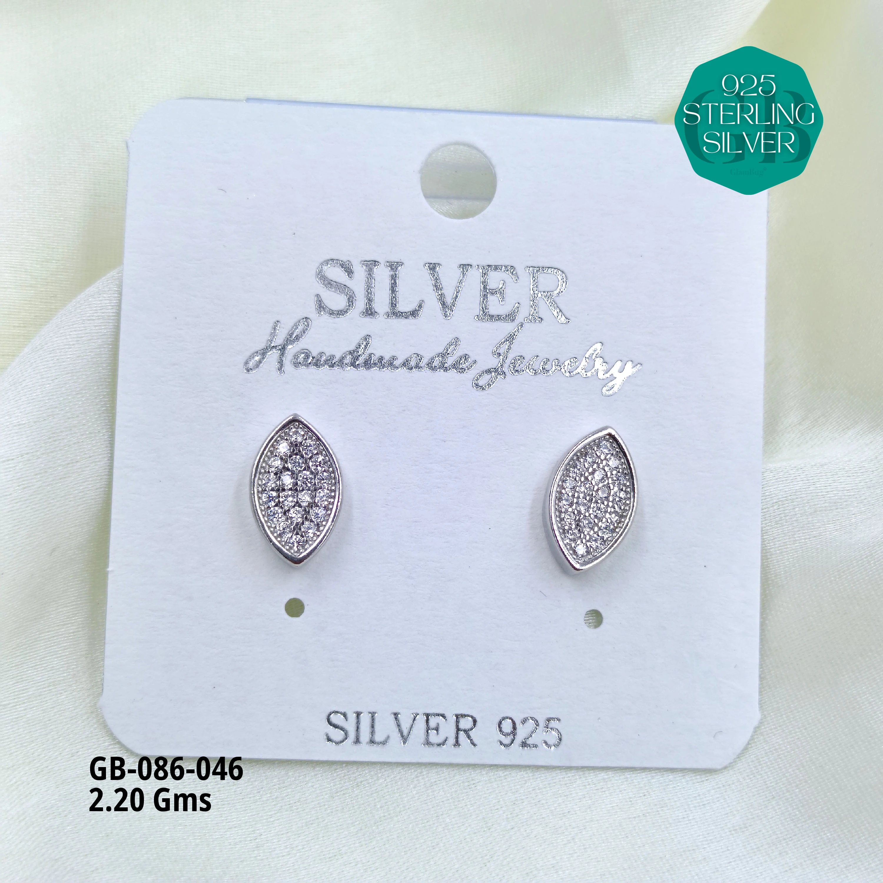 MICRO STUDS 2GMS - Premium 925 Silver Jewellery - SKU: GB-086-046 - Hyderabad Silver Importers