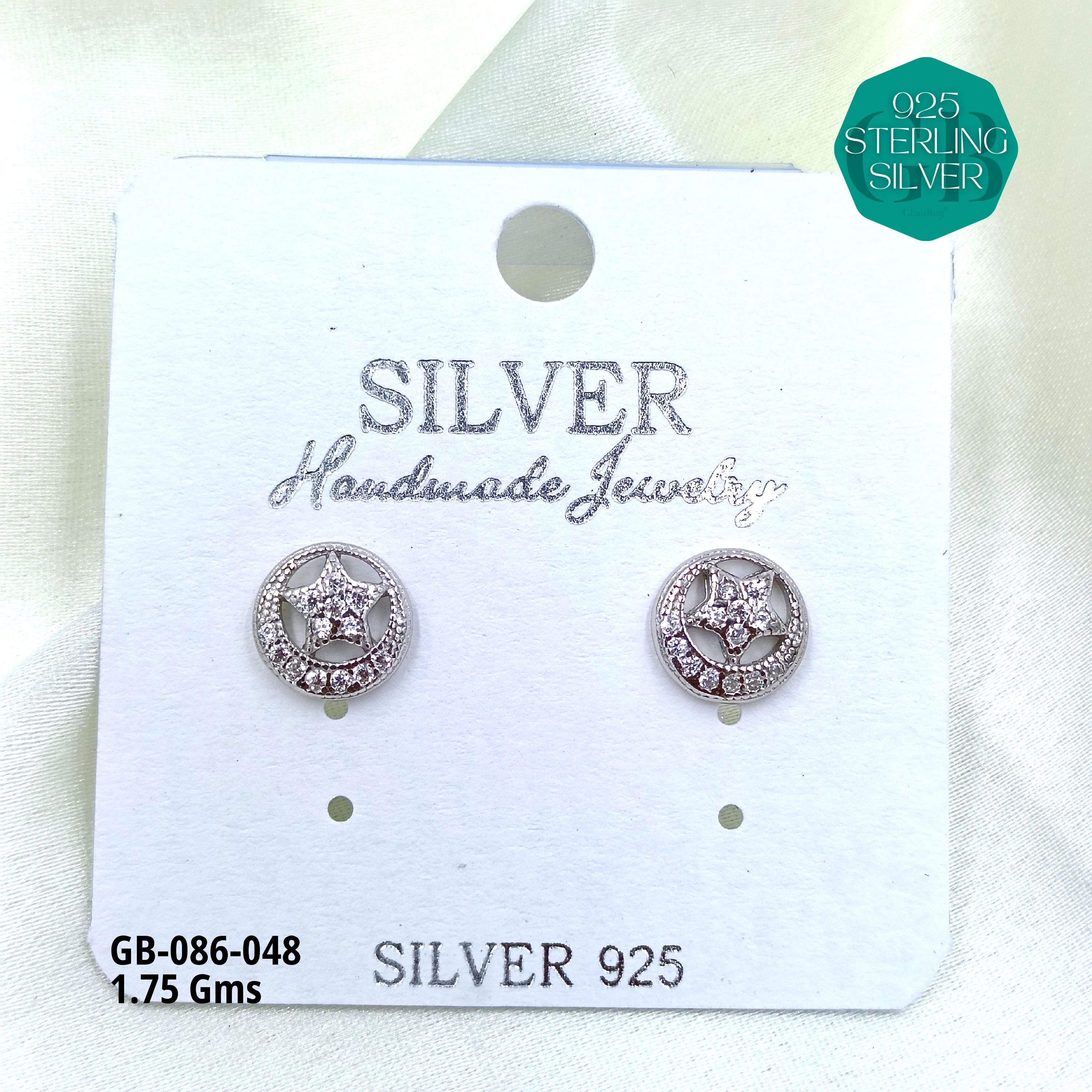 MICRO STUDS 2GMS - Premium 925 Silver Jewellery - SKU: GB-086-048 - Hyderabad Silver Importers