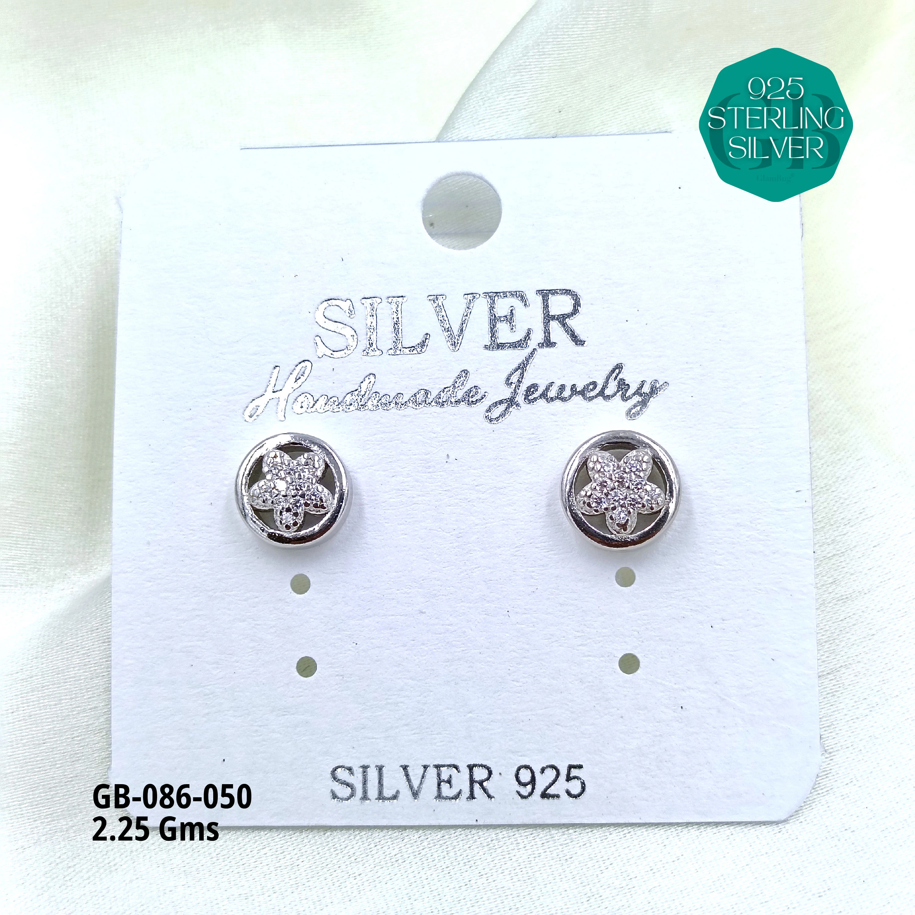 MICRO STUDS 2GMS - Premium 925 Silver Jewellery - SKU: GB-086-050 - Hyderabad Silver Importers