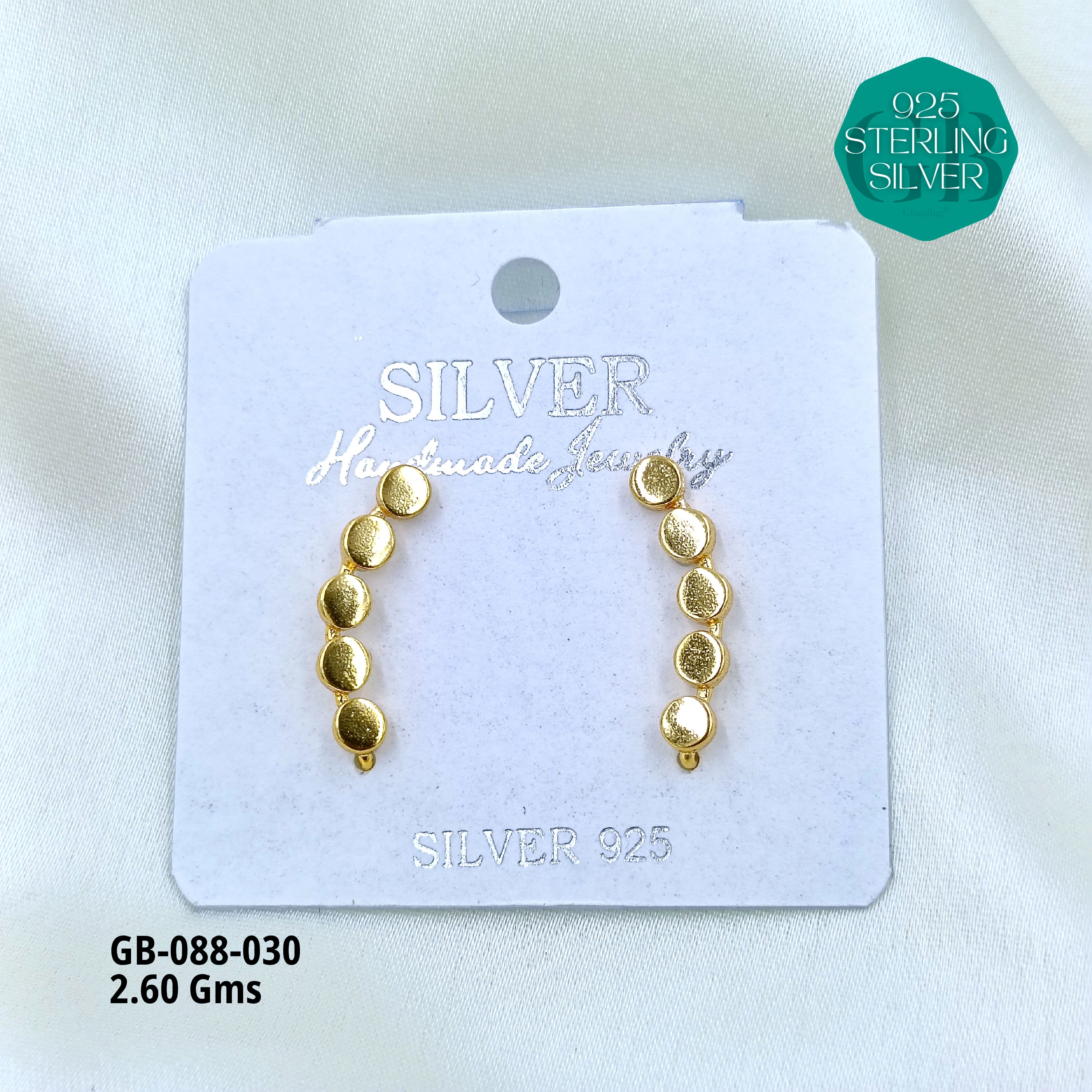 Ear Climber Cuffs - Premium 925 Silver Jewellery - SKU: GB-088-030 - Hyderabad Silver Importers