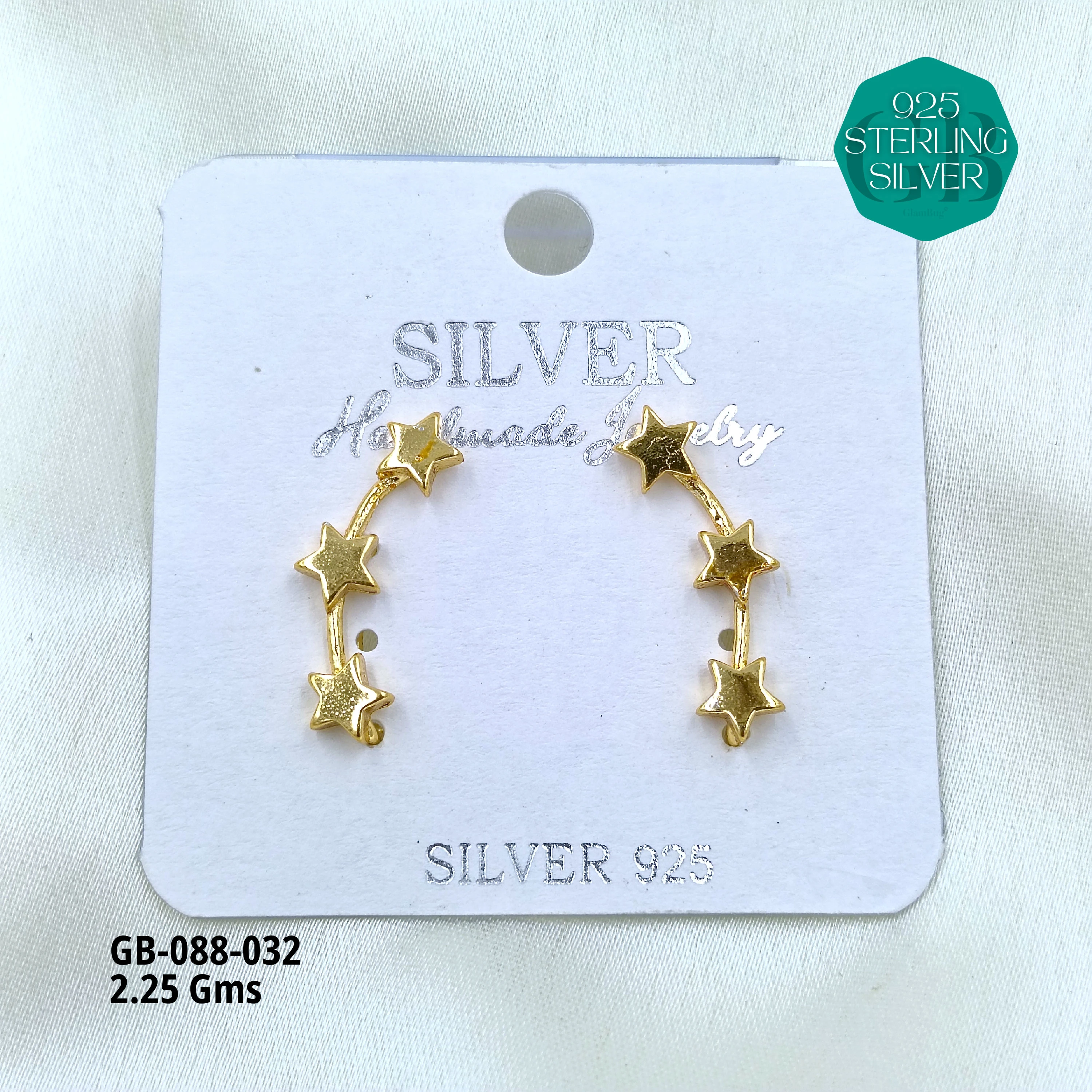 Ear Climber Cuffs - Premium 925 Silver Jewellery - SKU: GB-088-032 - Hyderabad Silver Importers