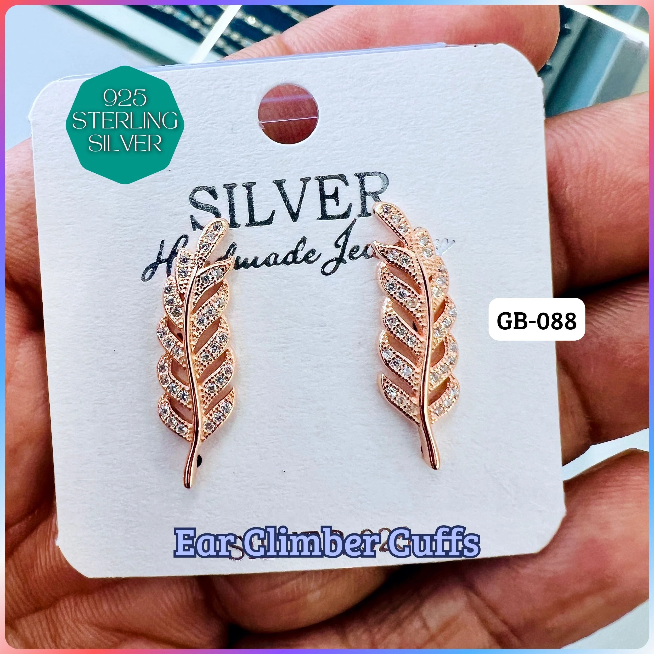 Ear Climber Cuffs - Premium 925 Silver Jewellery - SKU: GB-088-048 - Hyderabad Silver Importers