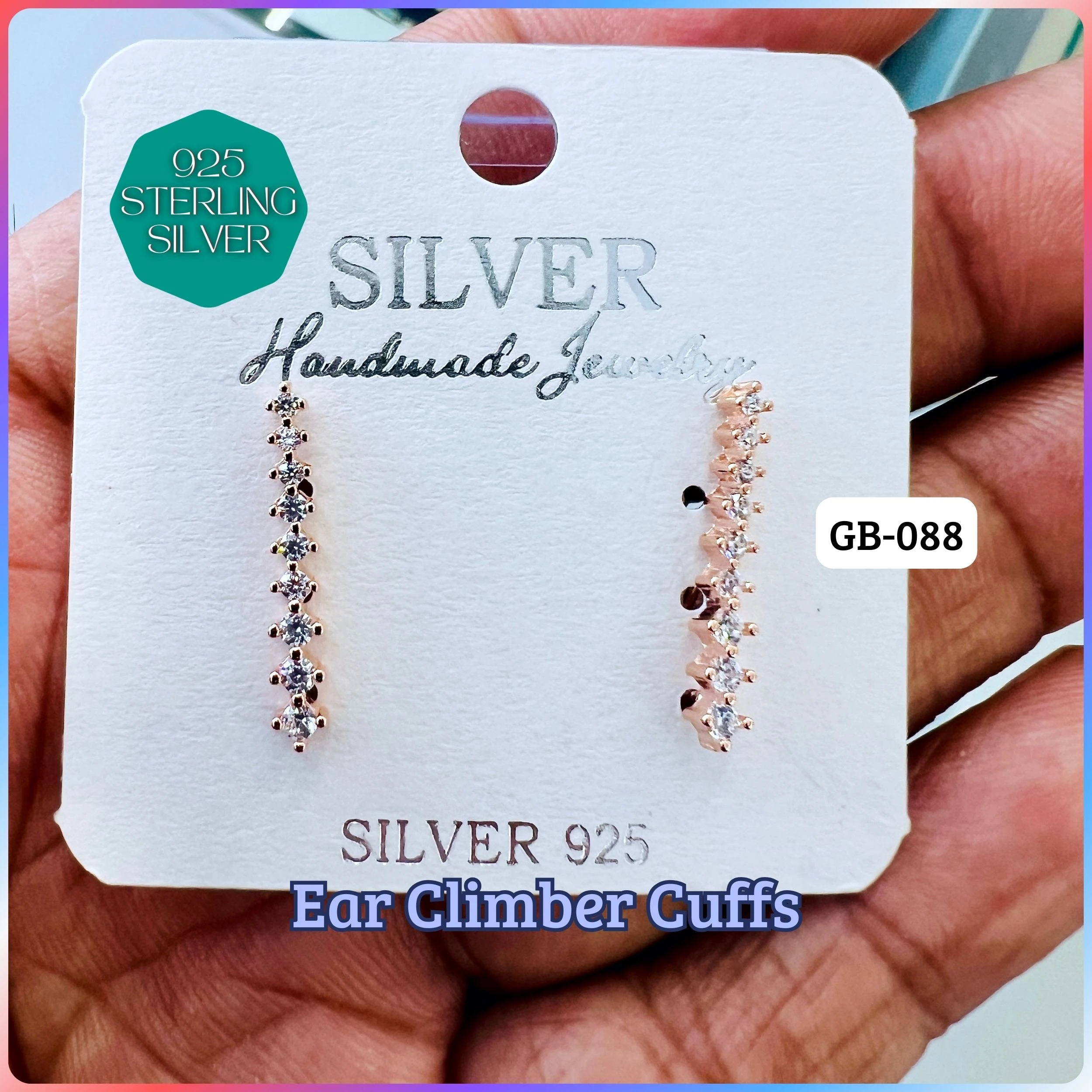 Ear Climber Cuffs - Premium 925 Silver Jewellery - SKU: GB-088-049 - Hyderabad Silver Importers